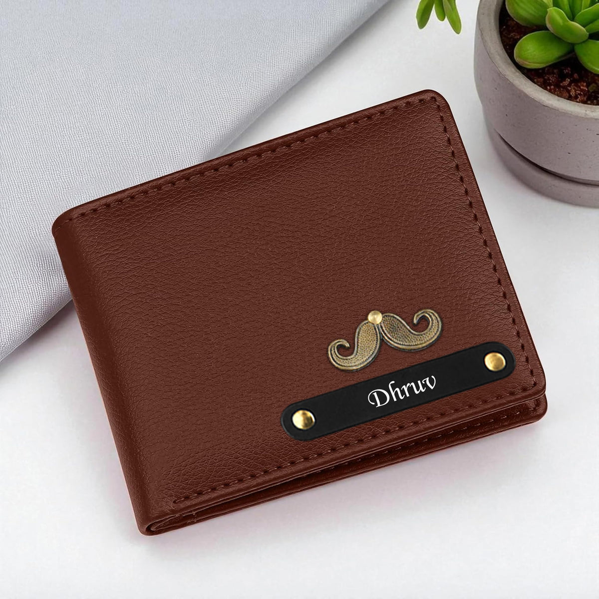 Personalized Urban Stitch Genuine Leather Wallet For Men