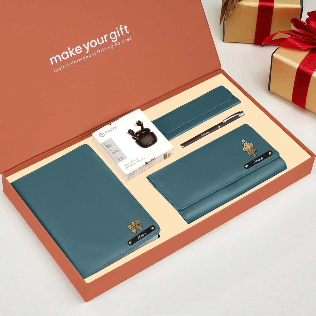 Personalized Diary Clutch Earbuds Pen & Eyewear Case Gift Hamper