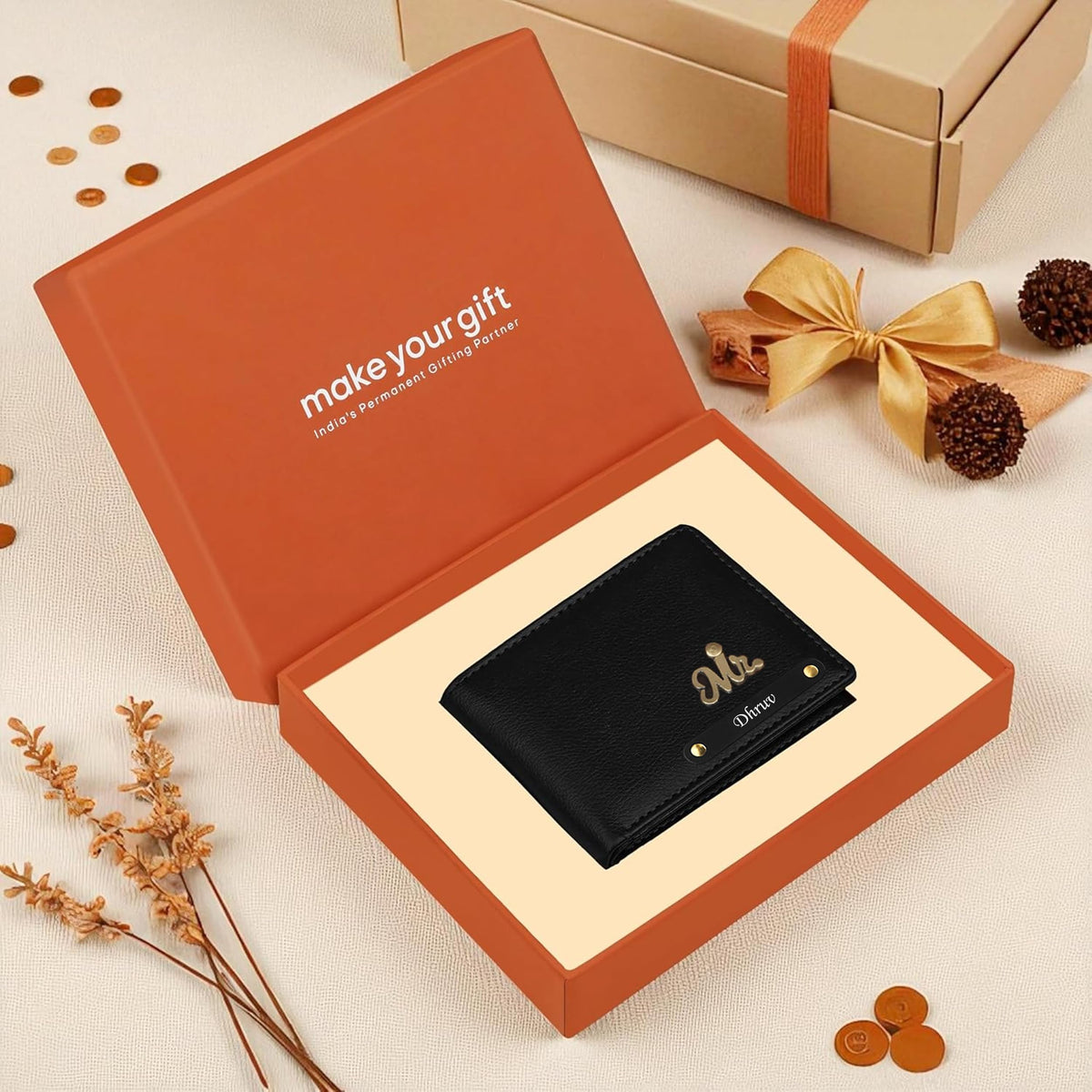 Personalized Urban Stitch Genuine Leather Wallet For Men