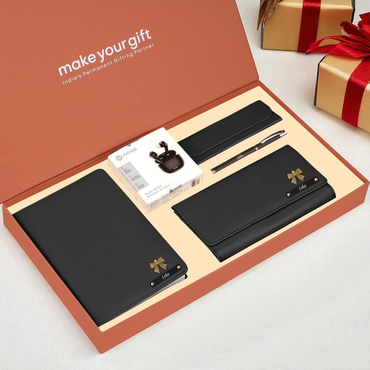 Personalized Diary Clutch Earbuds Pen & Eyewear Case Gift Hamper