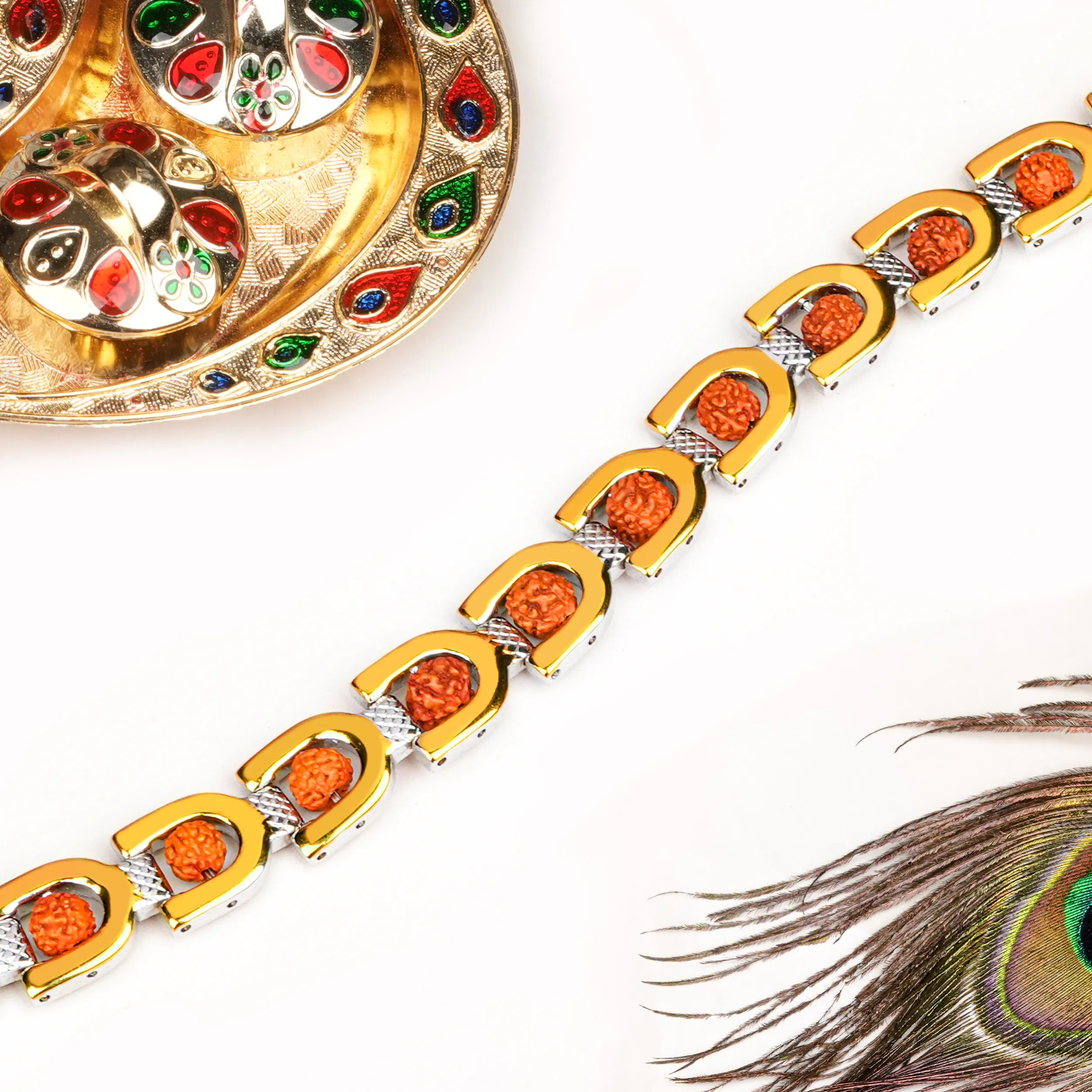 Royale Rudraksh Gold Plated Bracelet