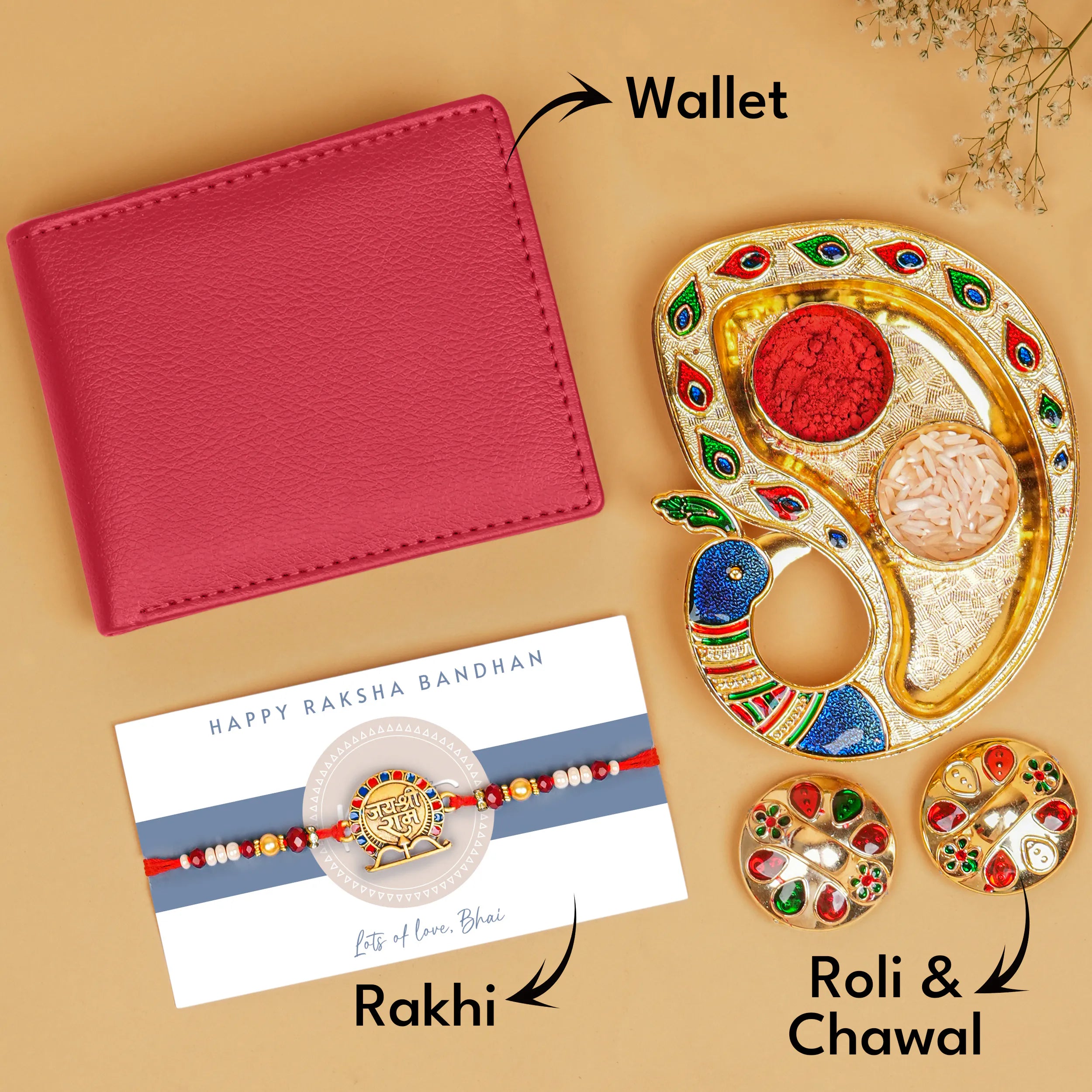 Leather Wallet & Bracelet Rakhi Hamper