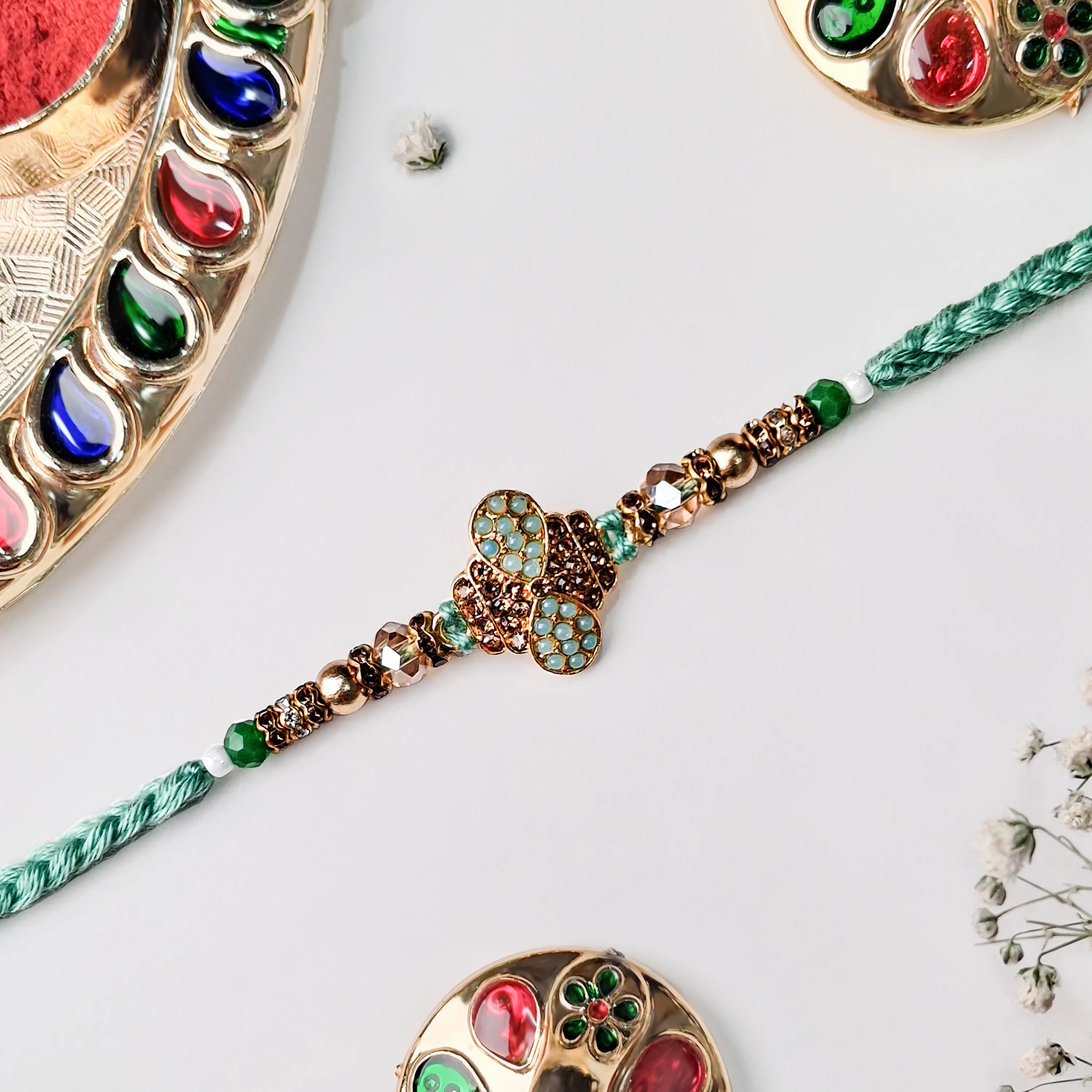 Handcrafted Pushp Vayu Beads Rakhi