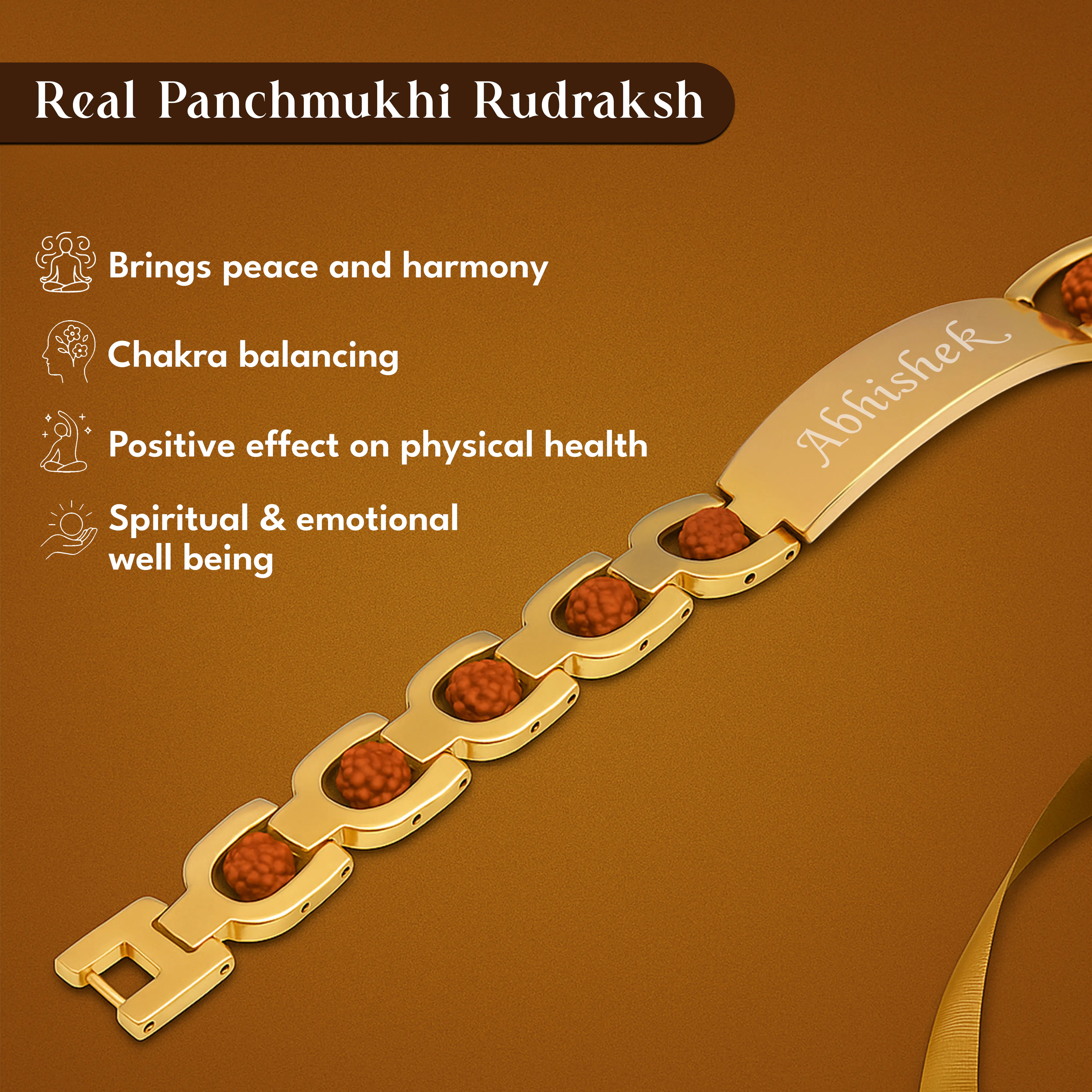 Personalized Rudraksh Bracelet With Name