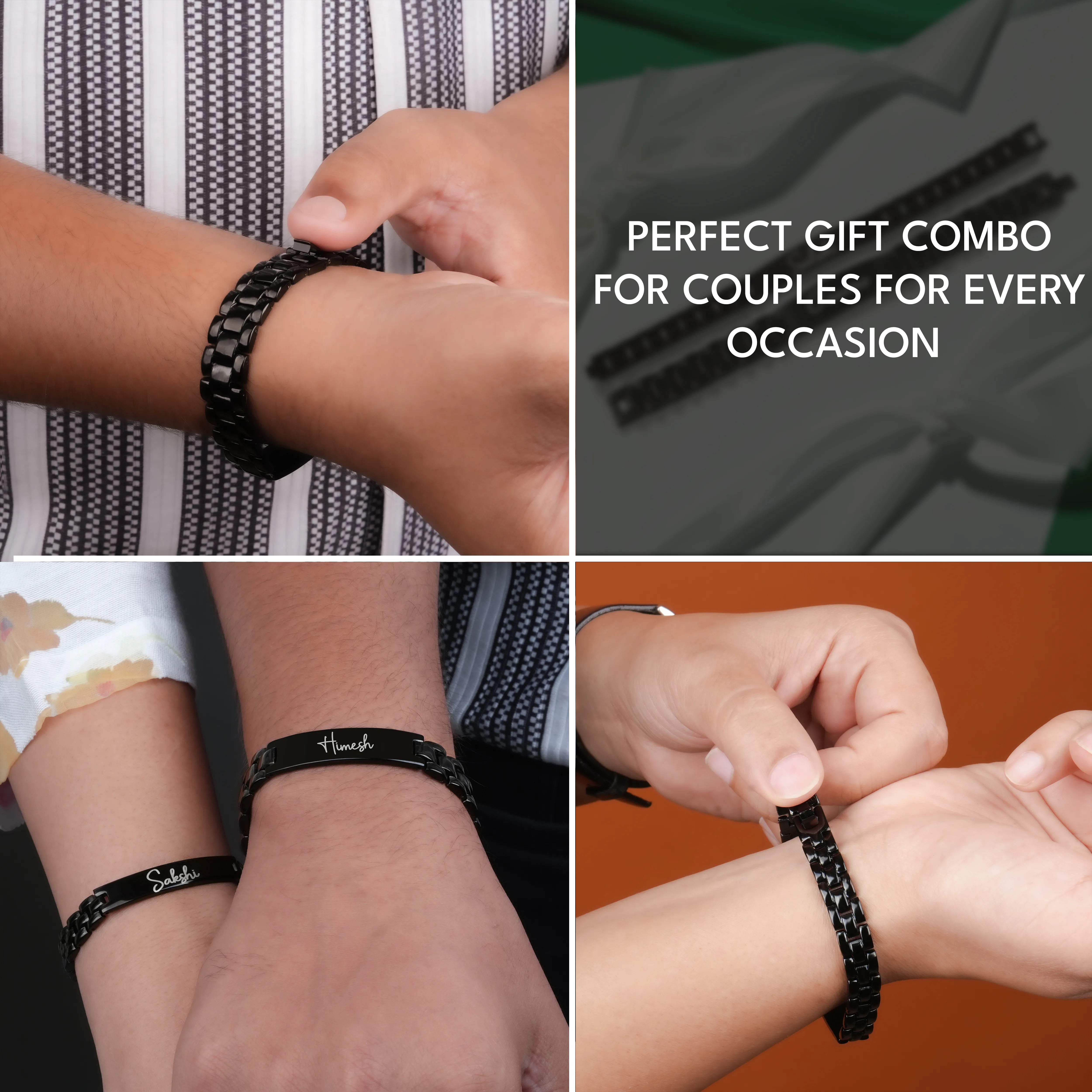Personalized Forever Us Bracelet Set For Couples