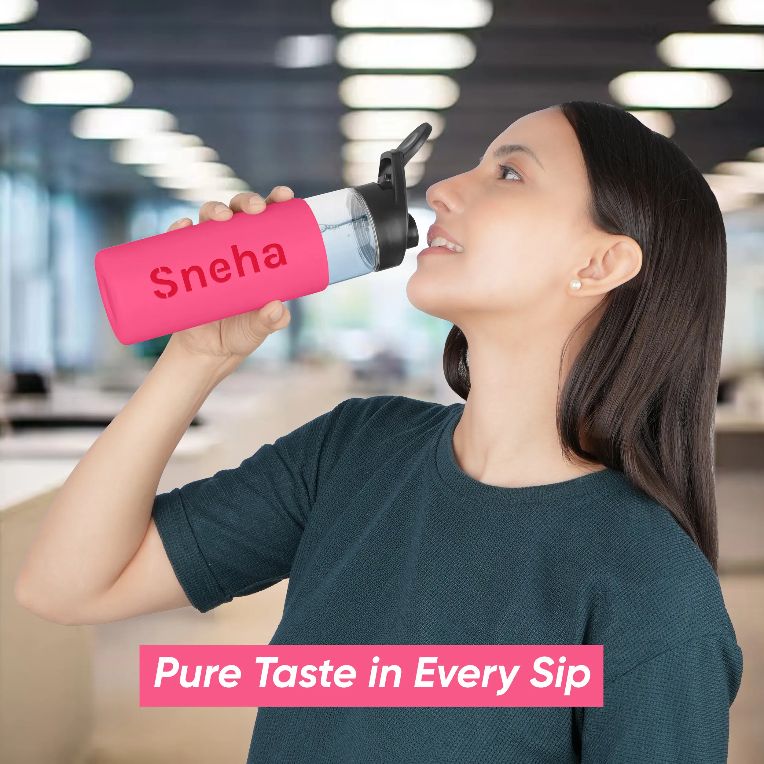 Personalized Pure Wrap Borosilicate Sipper Bottle - 550ML