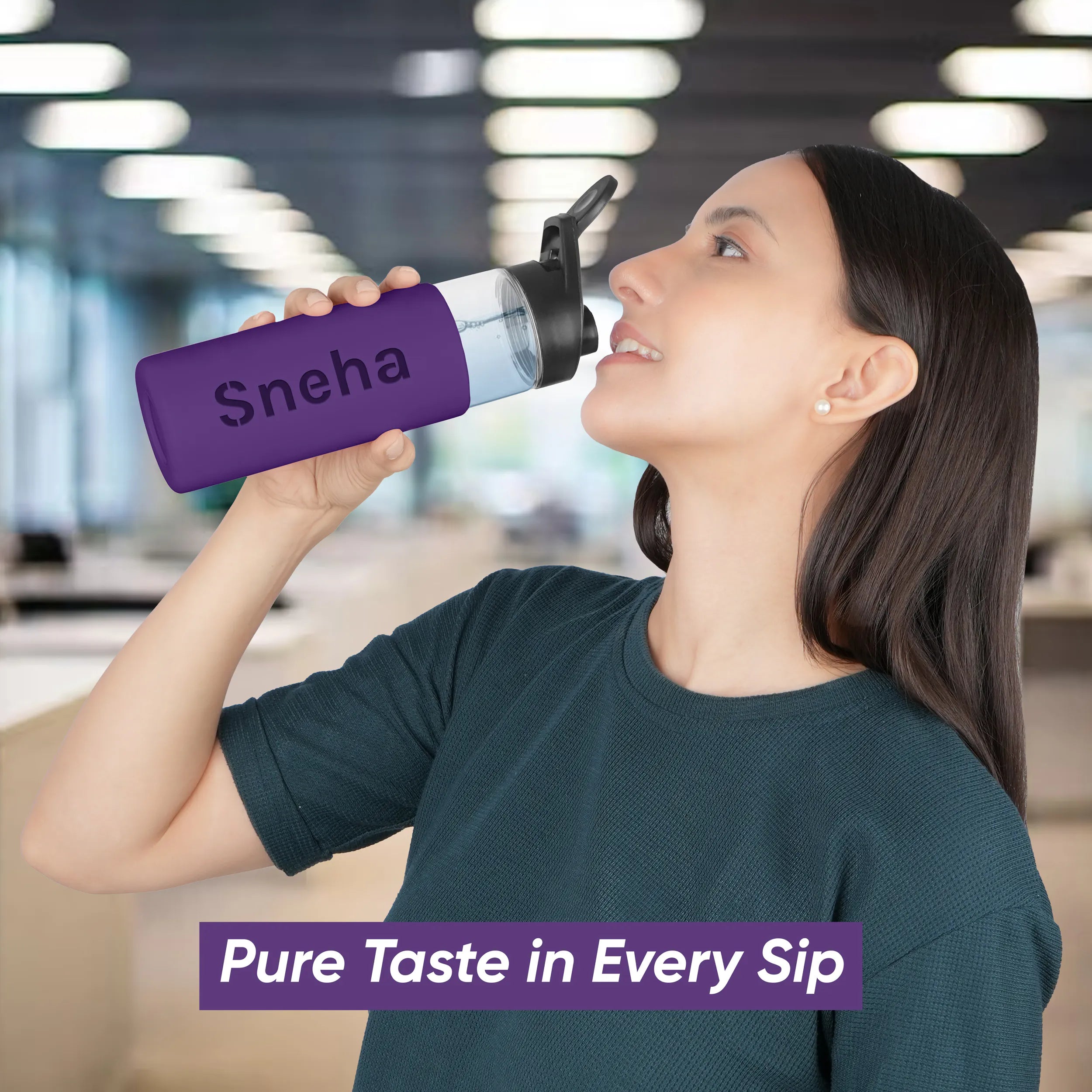 Personalized Pure Wrap Borosilicate Sipper Bottle - 550ML