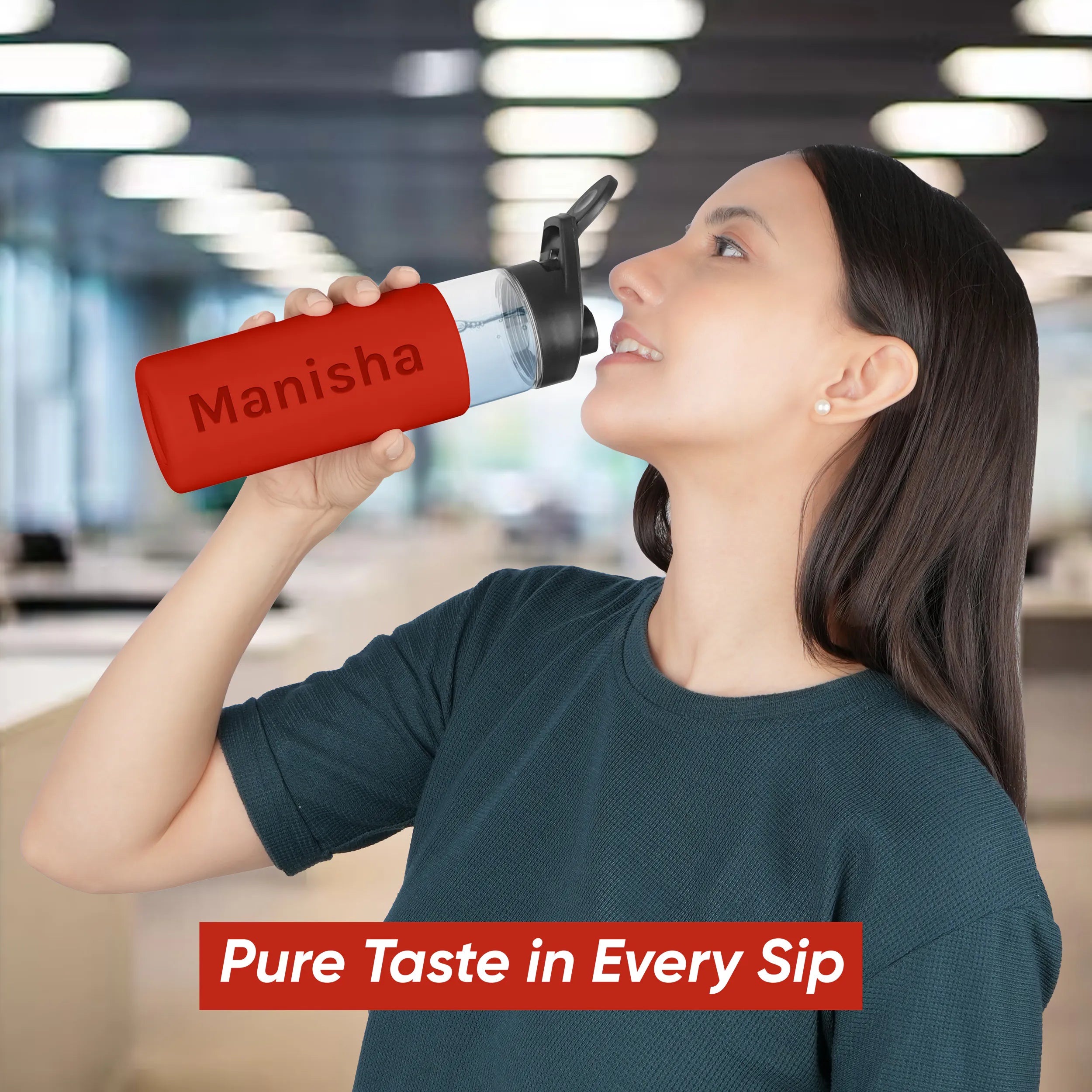 Personalized Pure Wrap Borosilicate Sipper Bottle - 550ML