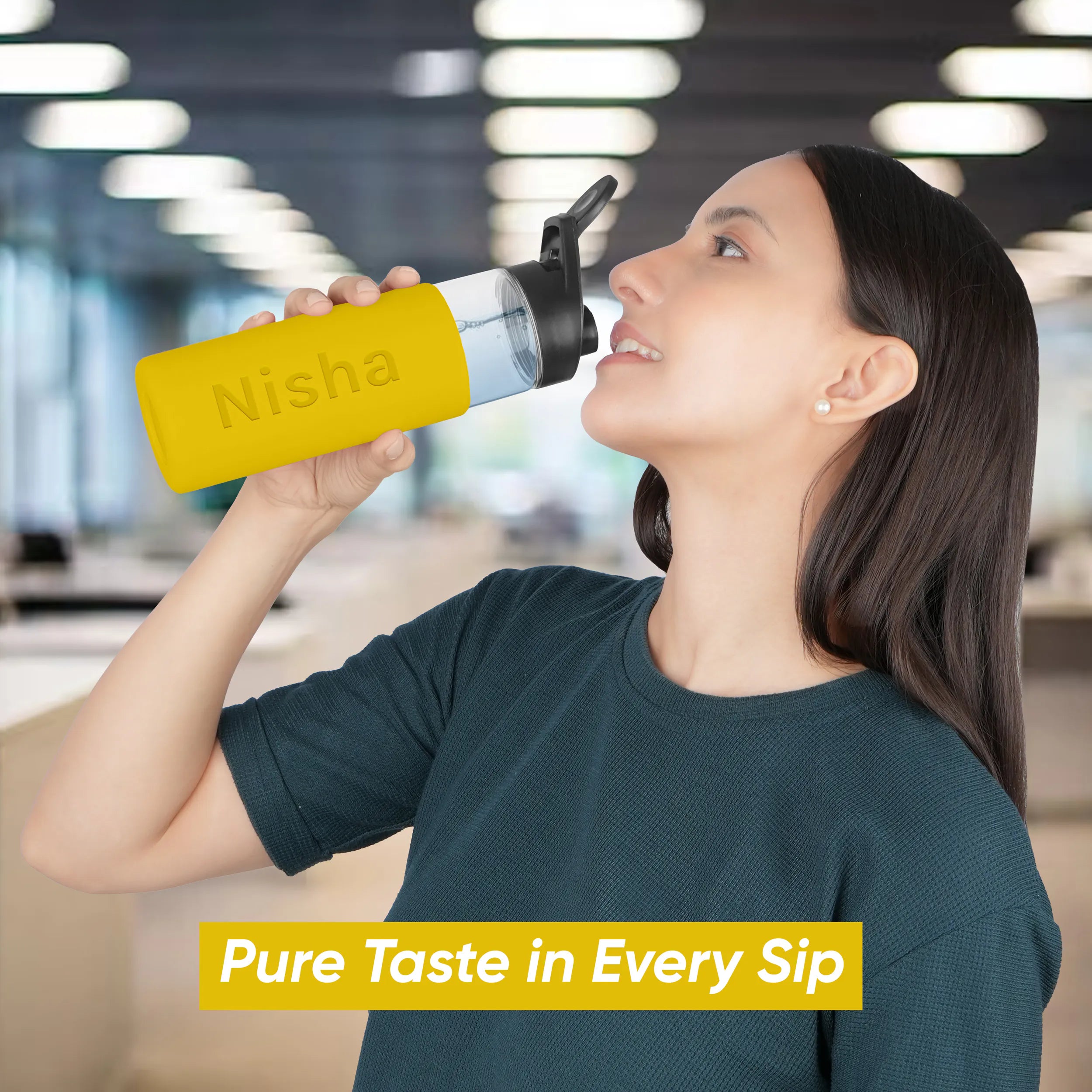 Personalized Pure Wrap Borosilicate Sipper Bottle - 550ML