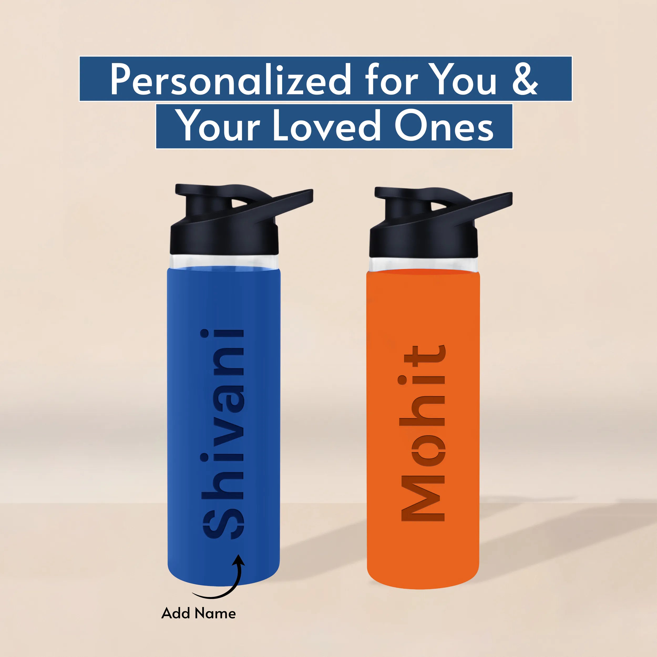 Personalized Pure Wrap Borosilicate Sipper Bottle - 750ML