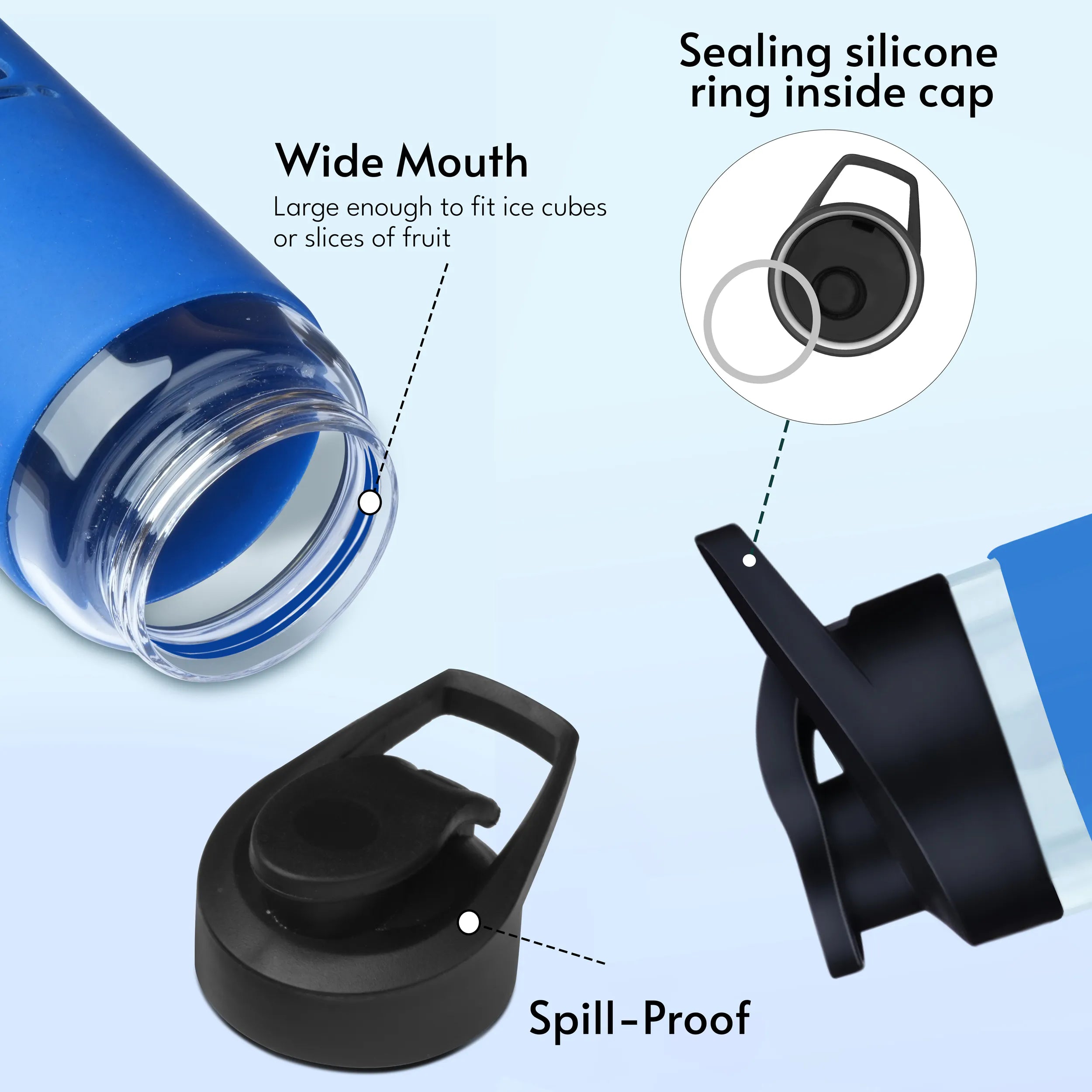 Personalized Pure Wrap Borosilicate Sipper Bottle - 750ML