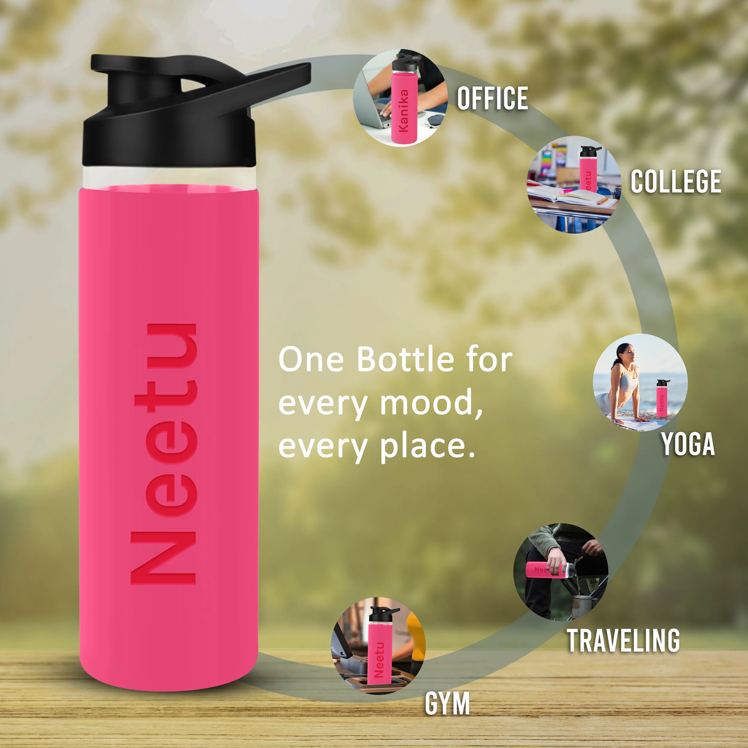 Personalized Pure Wrap Borosilicate Sipper Bottle - 750ML