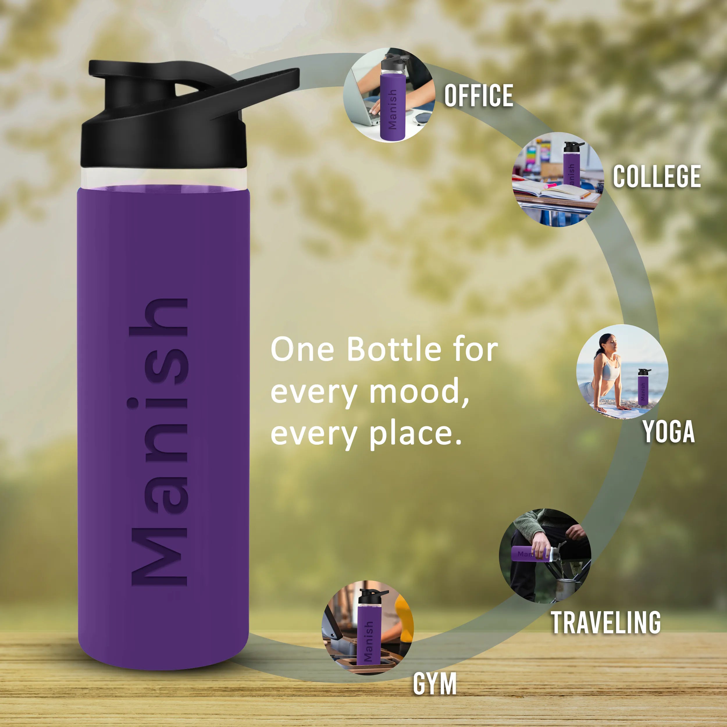 Personalized Pure Wrap Borosilicate Sipper Bottle - 750ML
