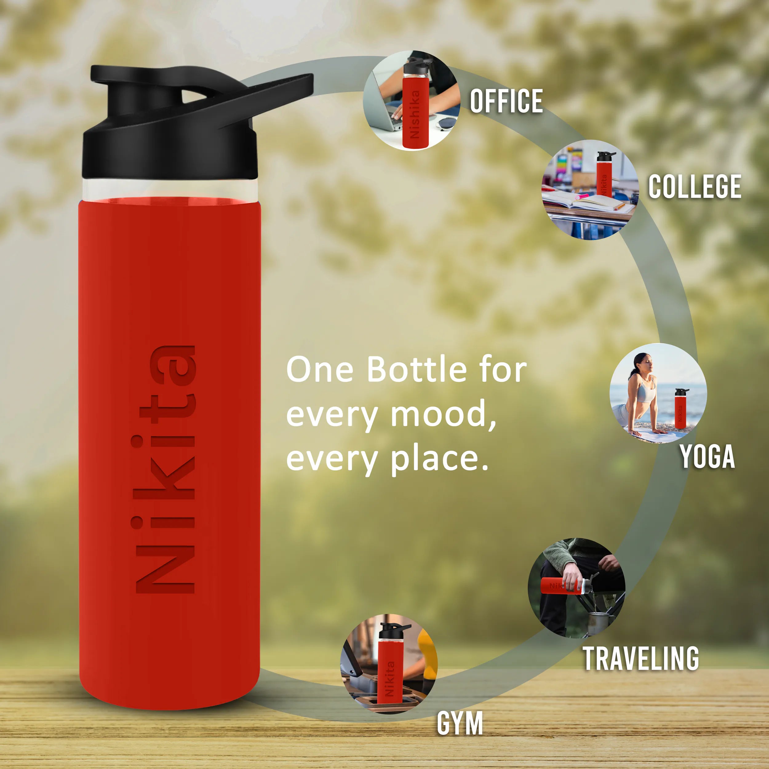 Personalized Pure Wrap Borosilicate Sipper Bottle - 750ML