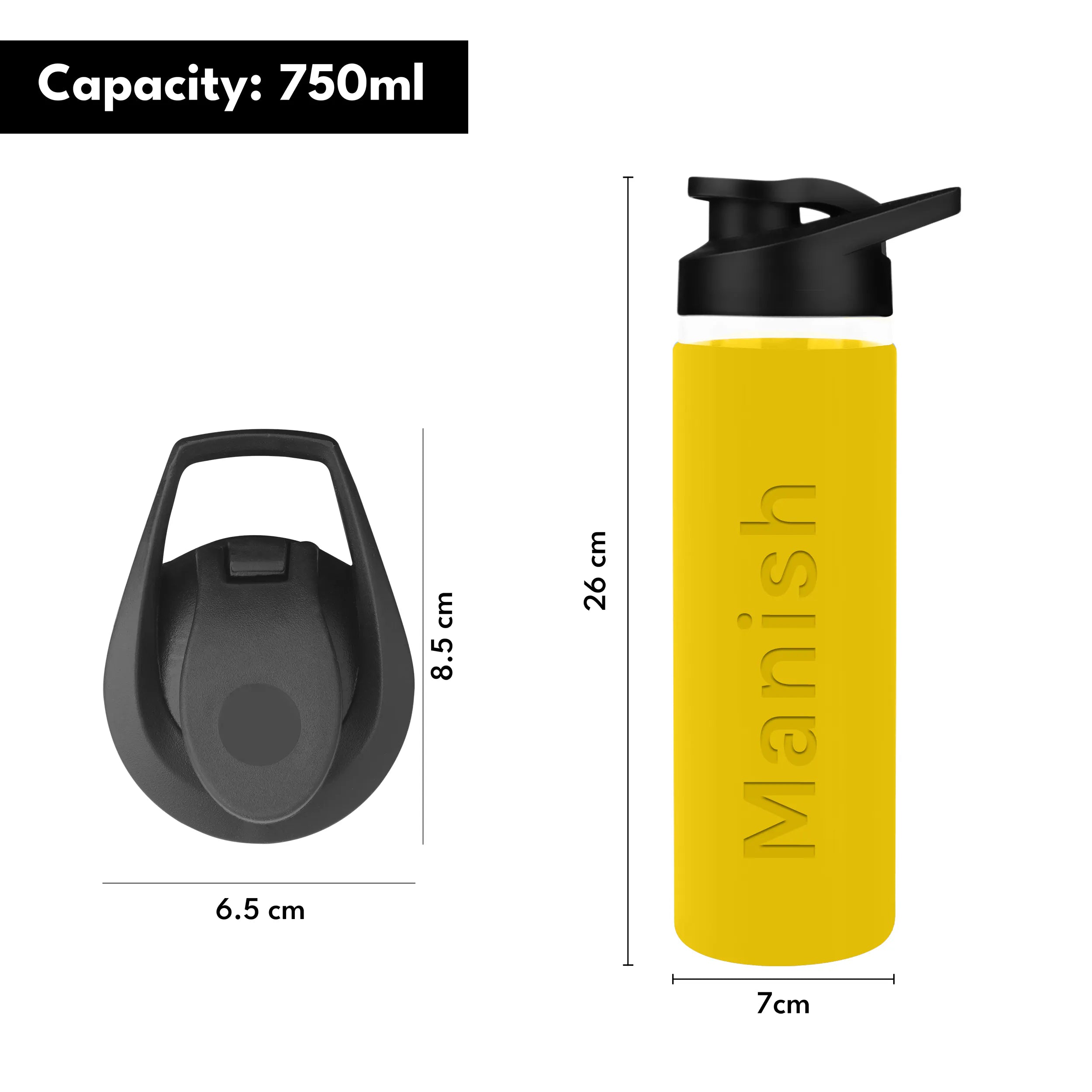 Personalized Pure Wrap Borosilicate Sipper Bottle - 750ML