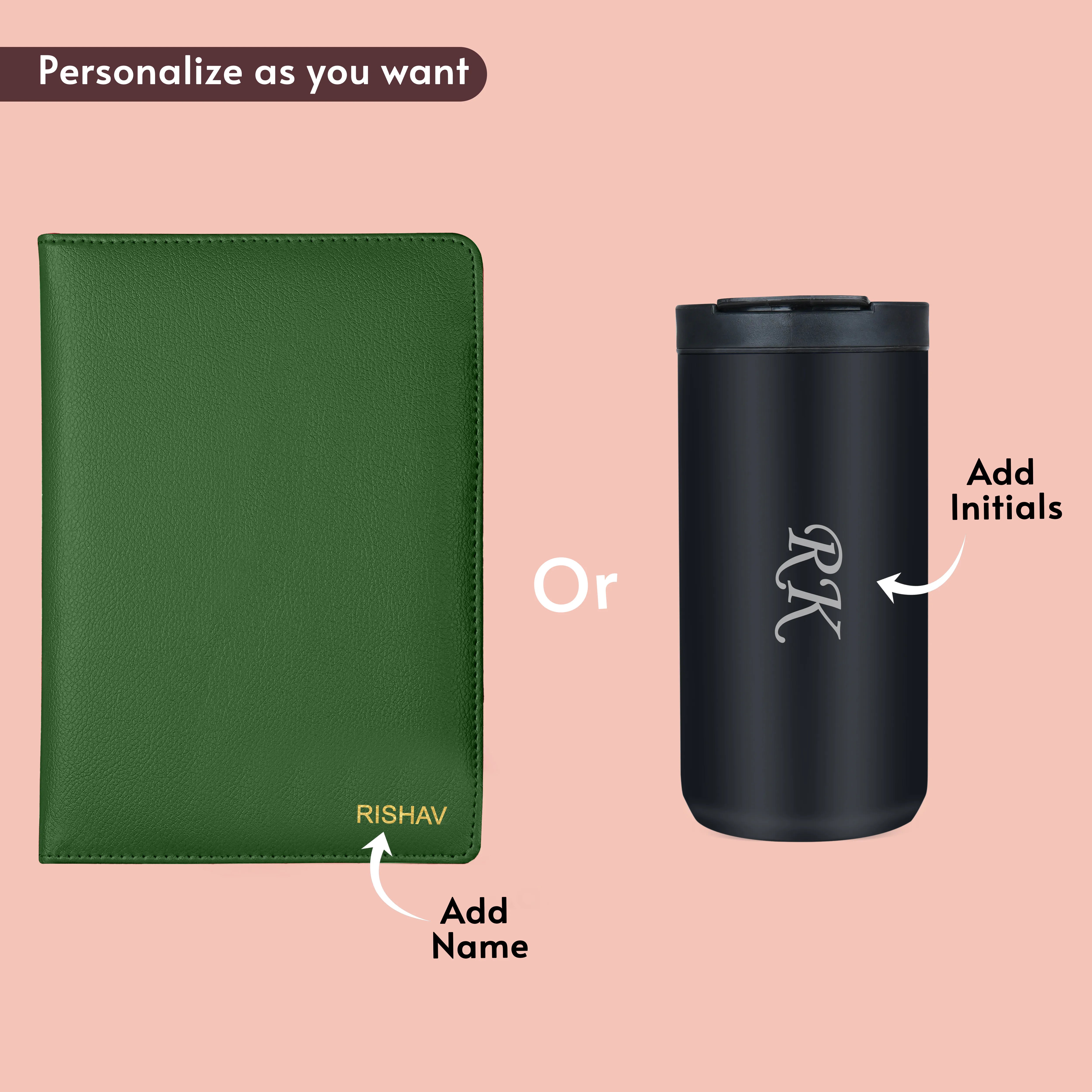Diary Tumbler Cardholder And Power Bank Gift Hamper For Him