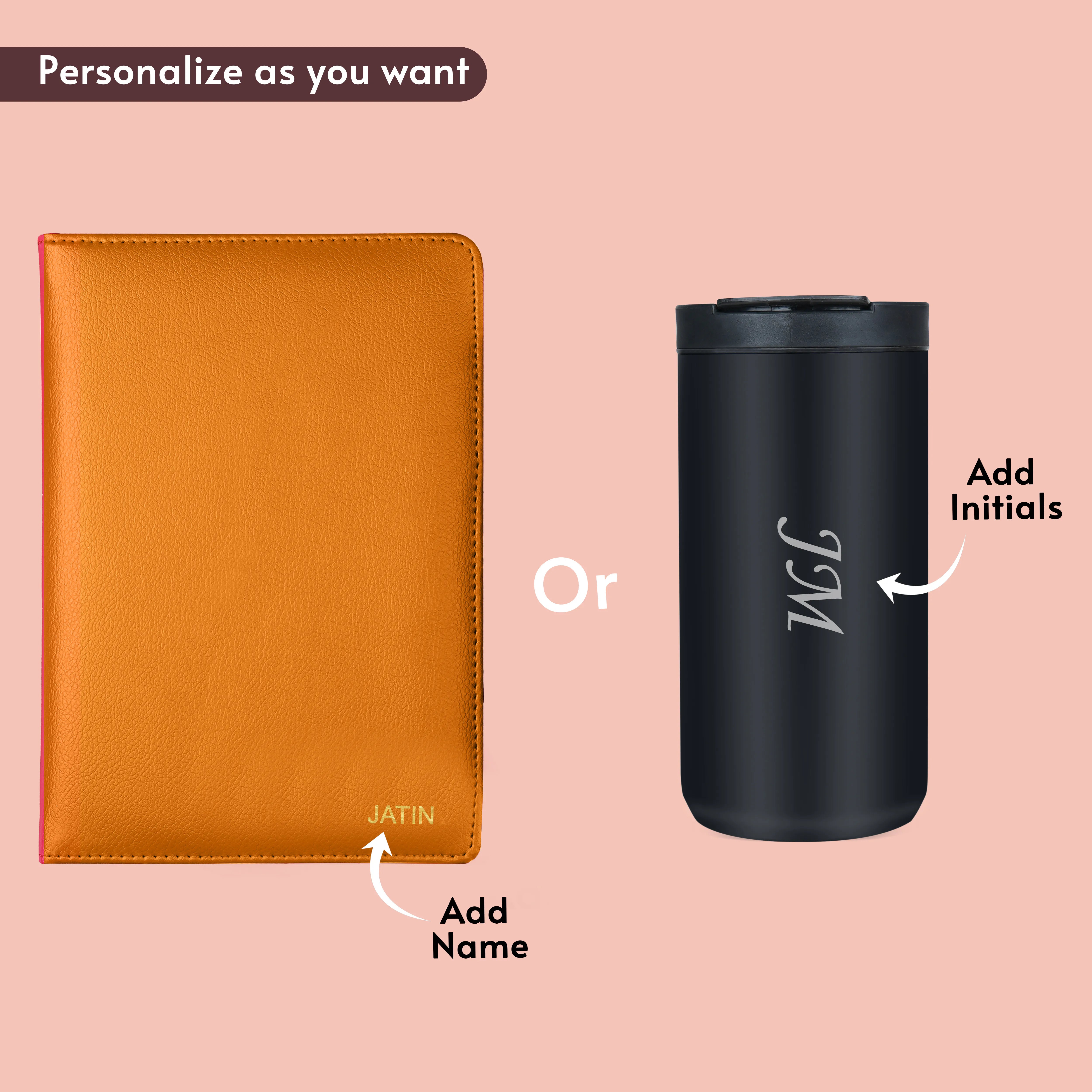 Diary Tumbler Cardholder And Power Bank Gift Hamper For Him