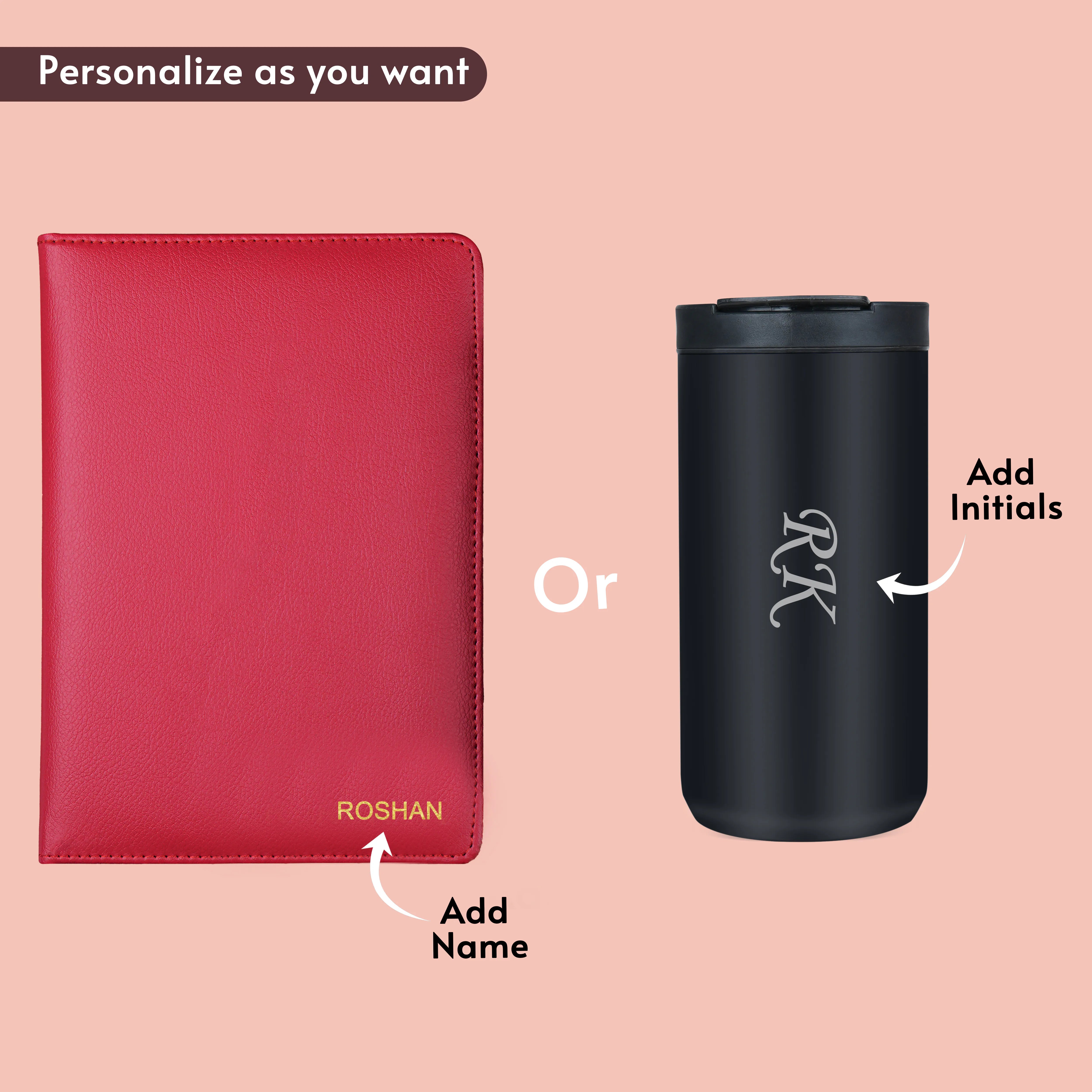 Diary Tumbler Cardholder And Power Bank Gift Hamper For Him