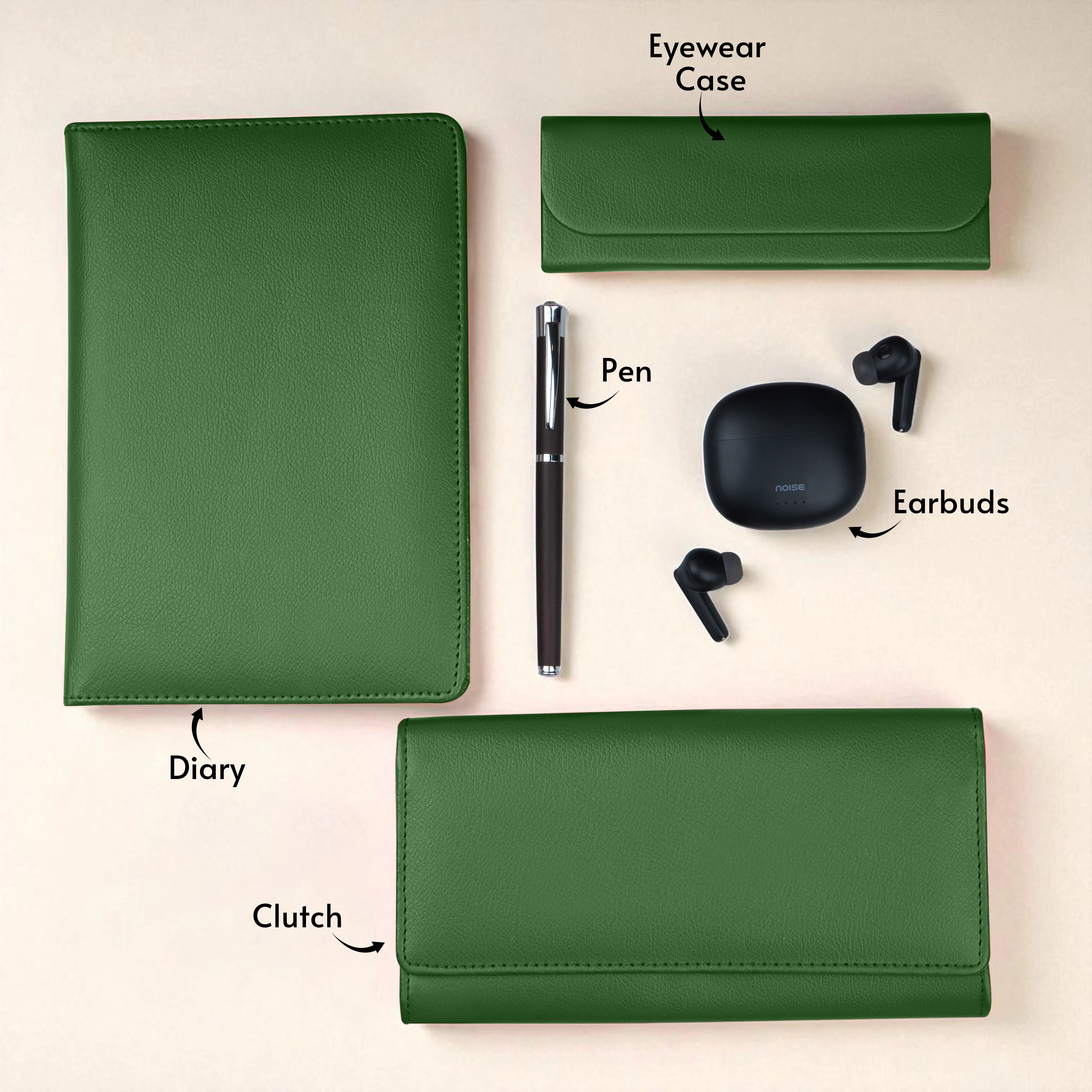 Diary Clutch Earbuds Pen & Eyewear Case Gift Hamper