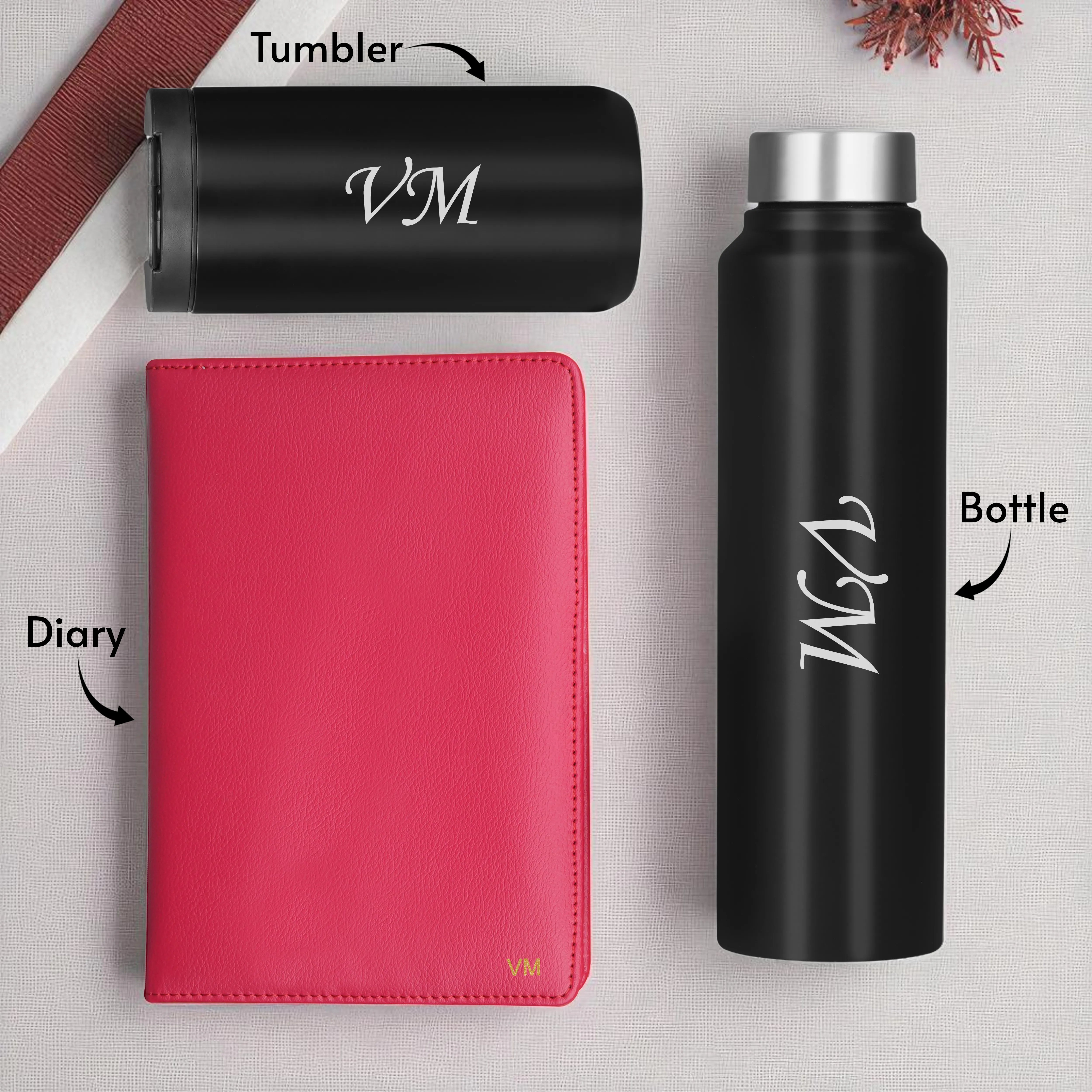 Diary Bottle & Tumbler Gift Hamper