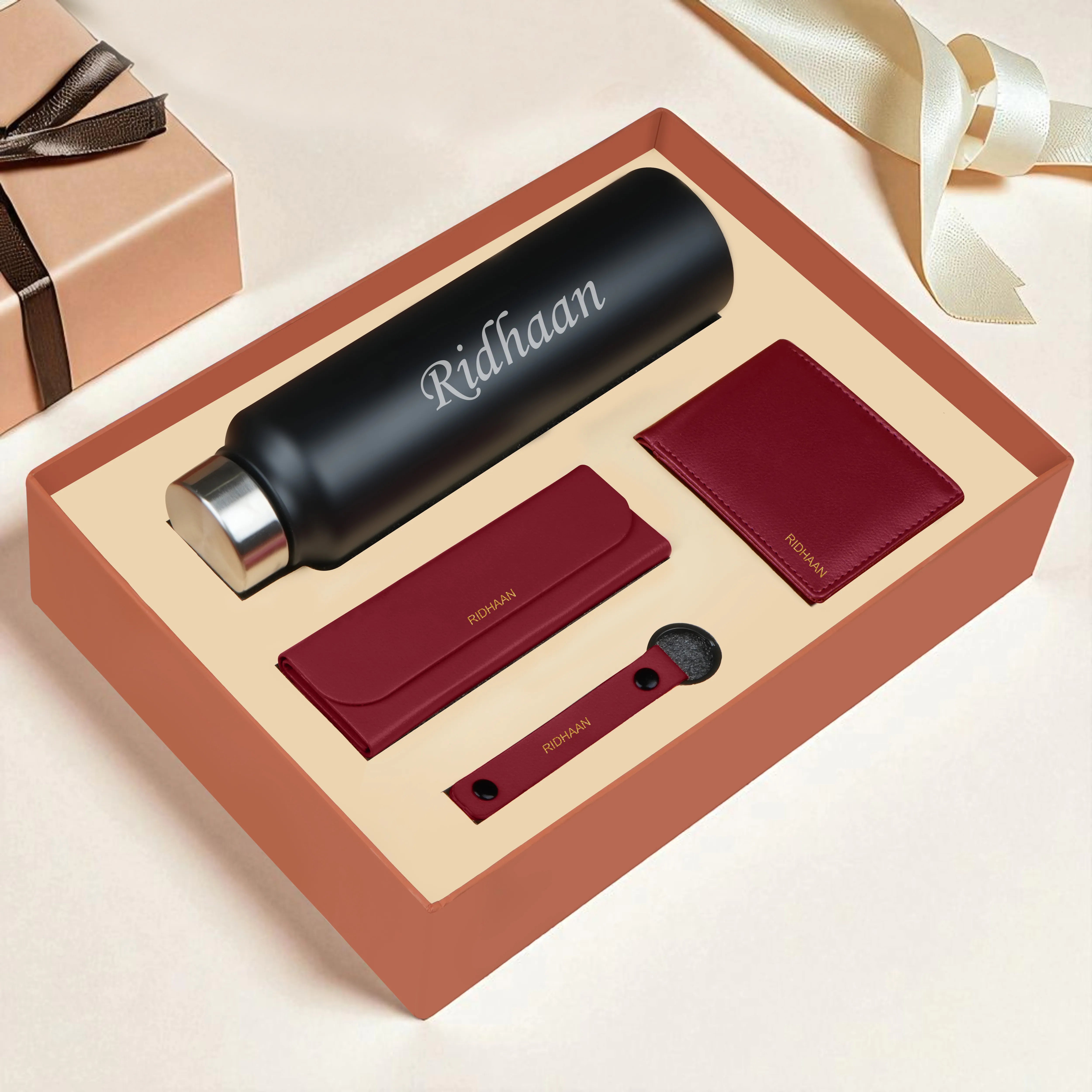 Wallet Bottle Keychian & Eyewear Case Gift Hamper