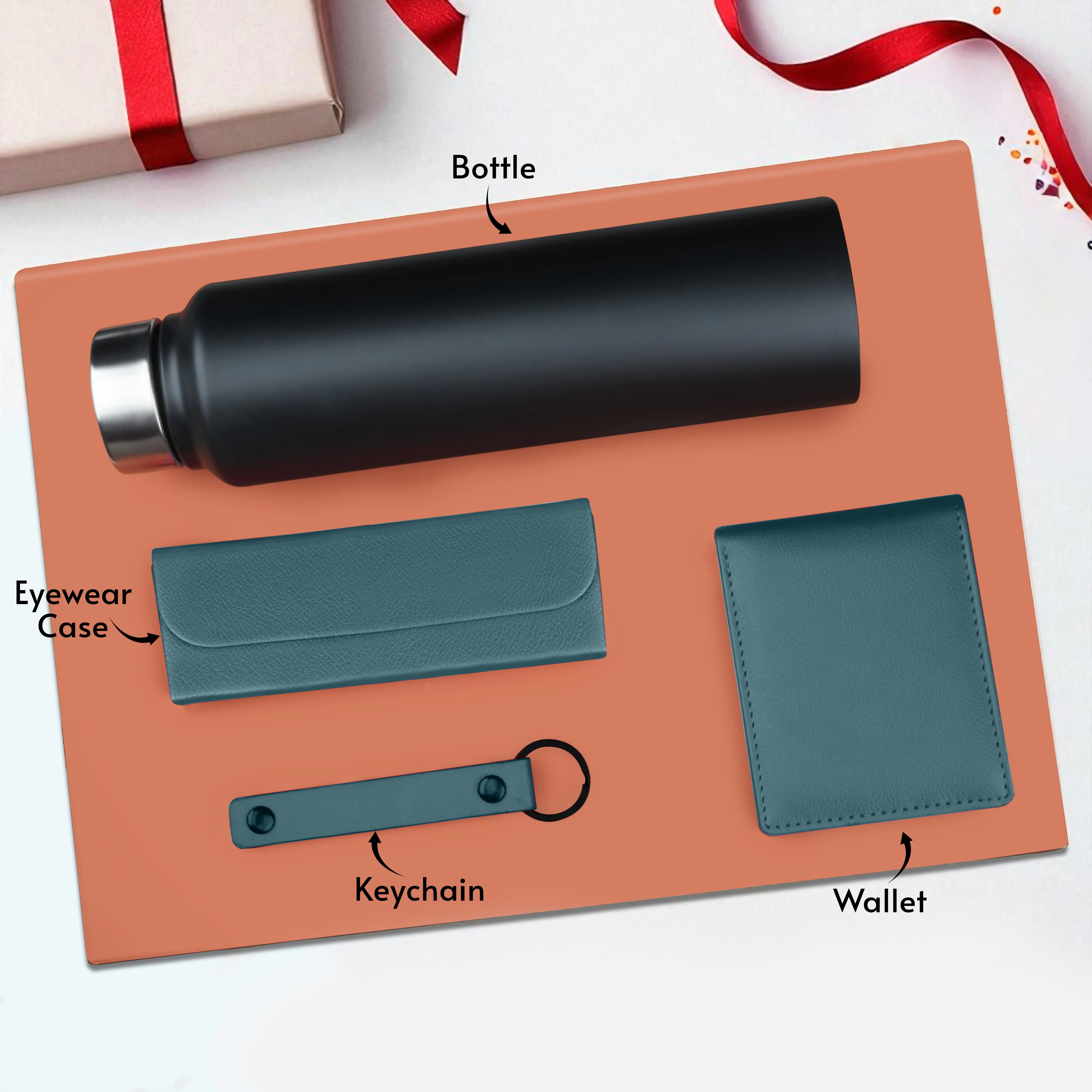 Wallet Bottle Keychian & Eyewear Case Gift Hamper