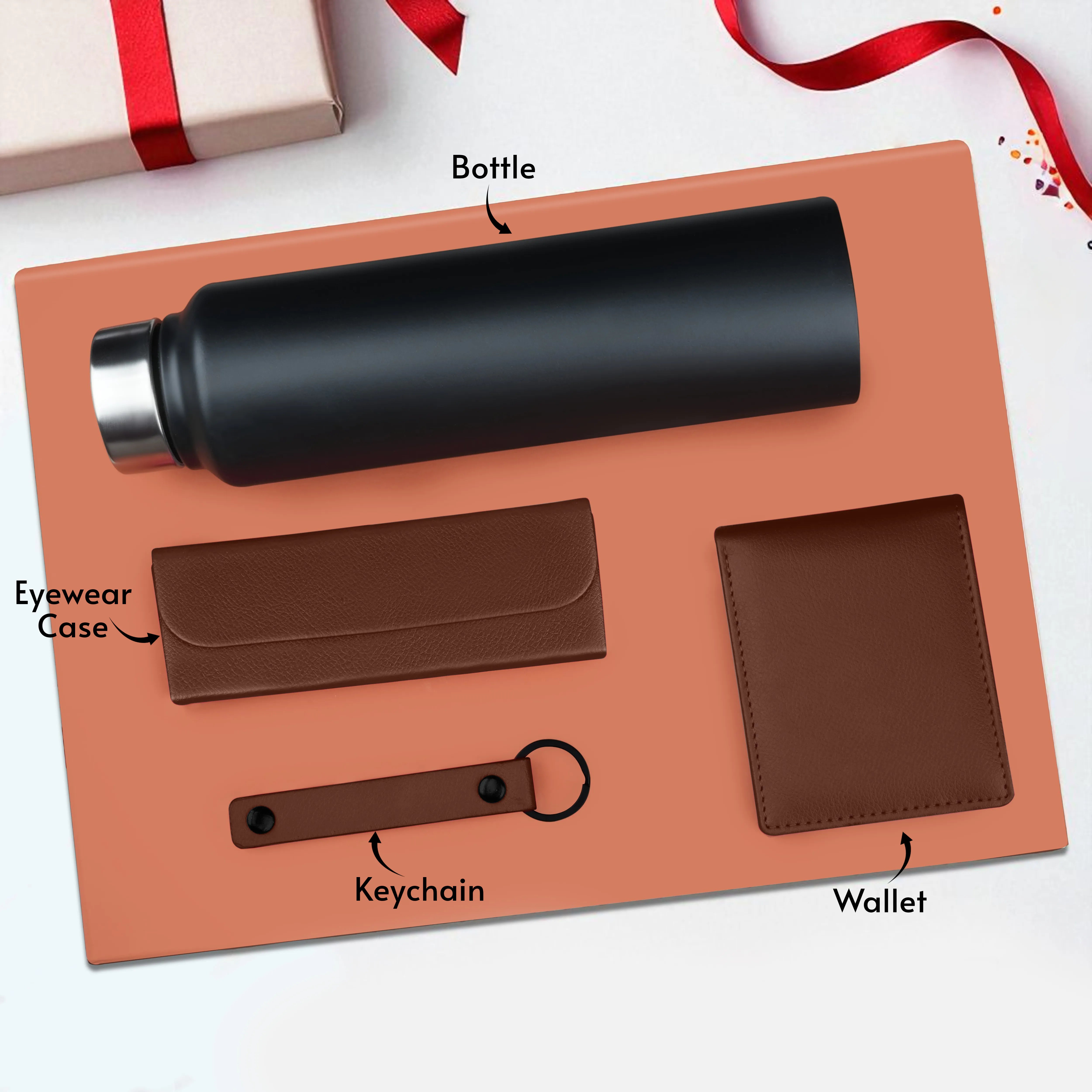 Wallet Bottle Keychian & Eyewear Case Gift Hamper