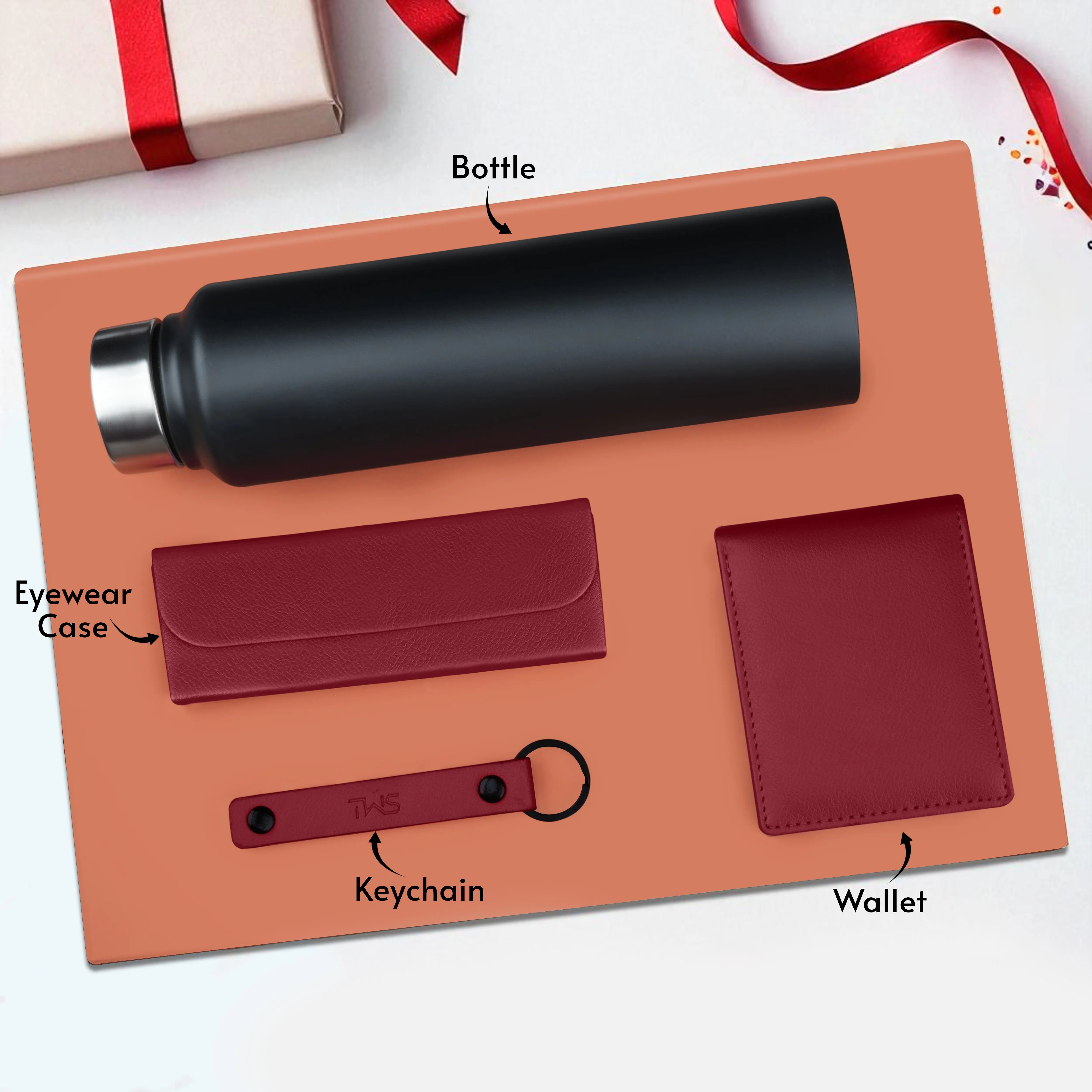 Wallet Bottle Keychian & Eyewear Case Gift Hamper