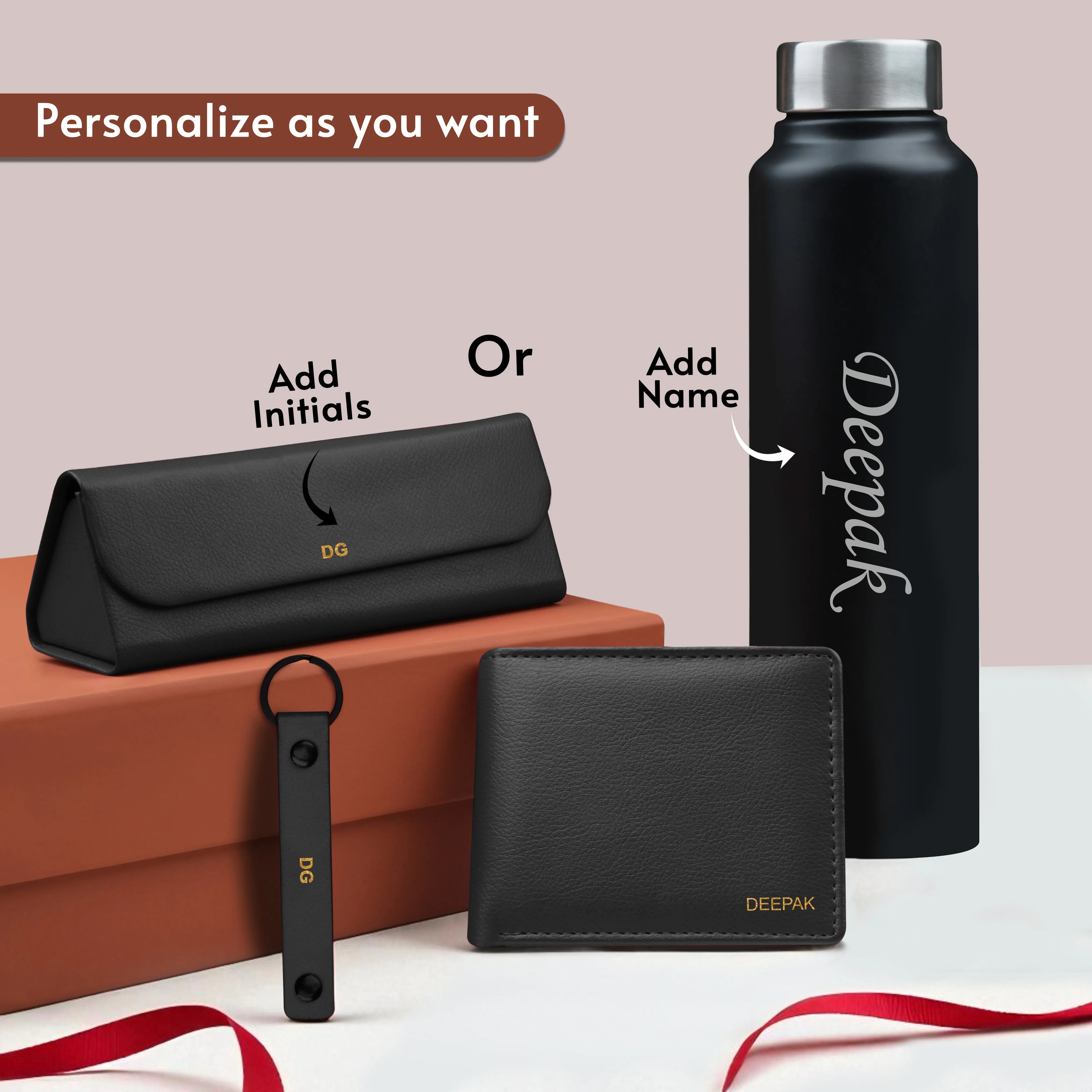 Wallet Bottle Keychian & Eyewear Case Gift Hamper