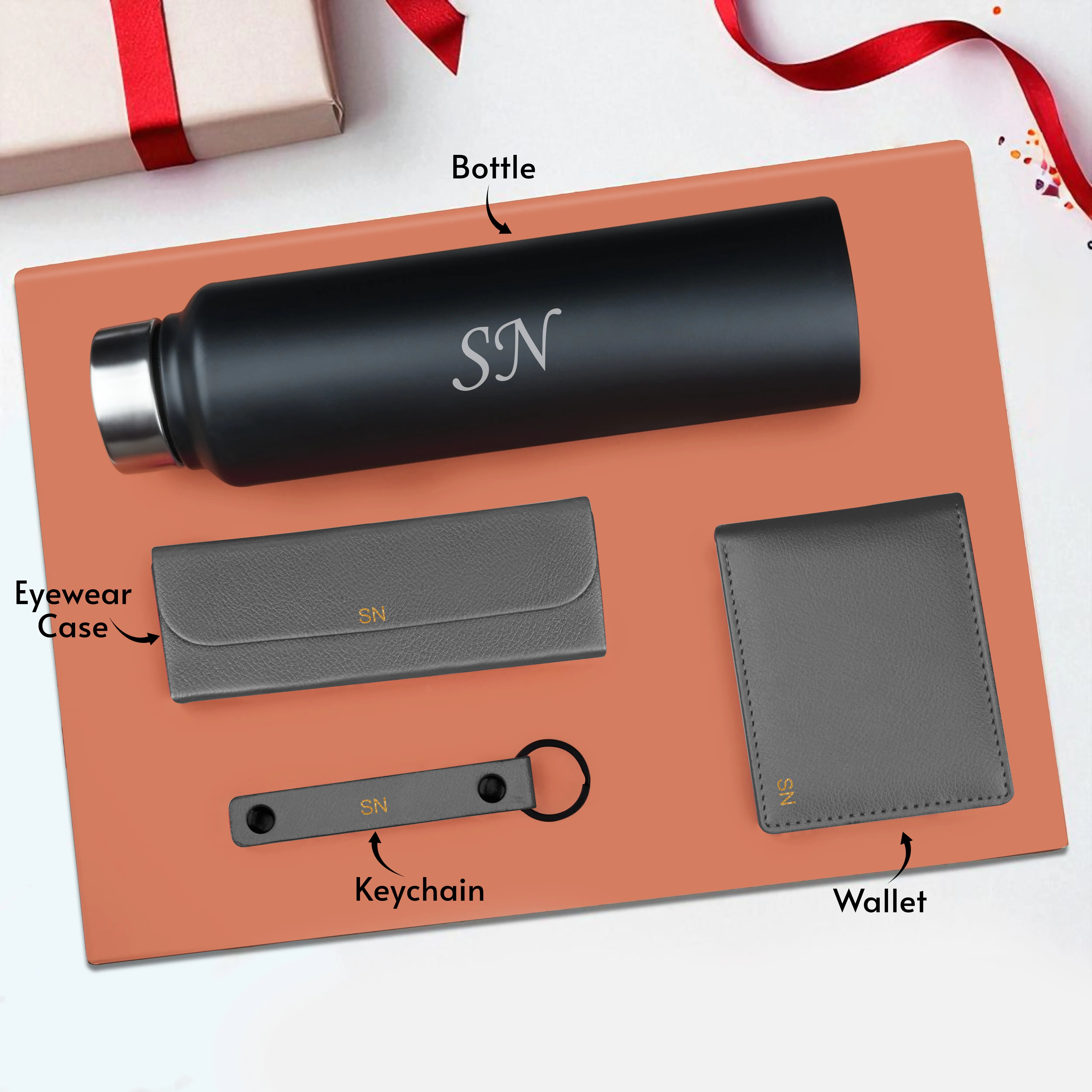 Wallet Bottle Keychian & Eyewear Case Gift Hamper