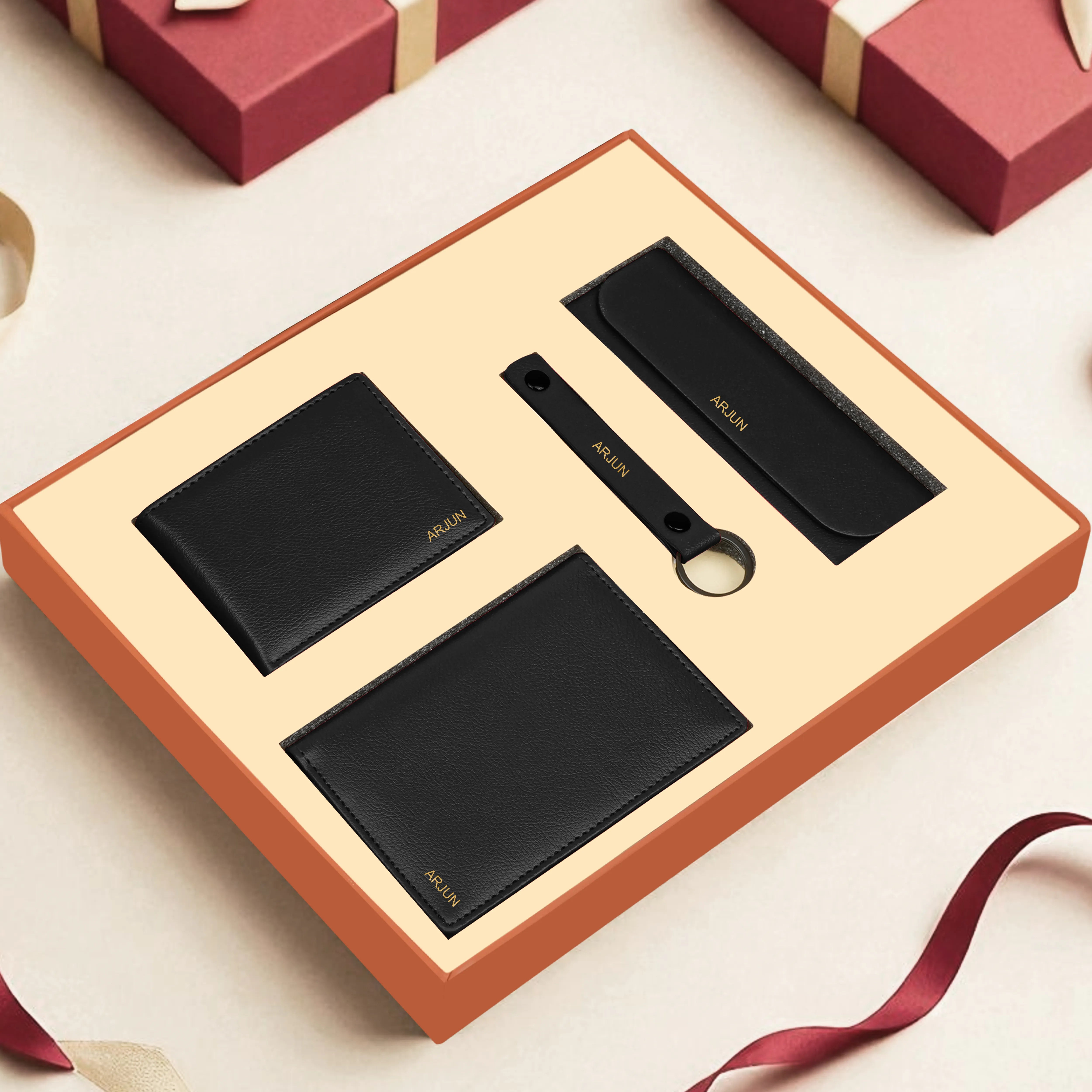 Wallet Keychain Eyewear Case & Passport Cover Gift Hamper