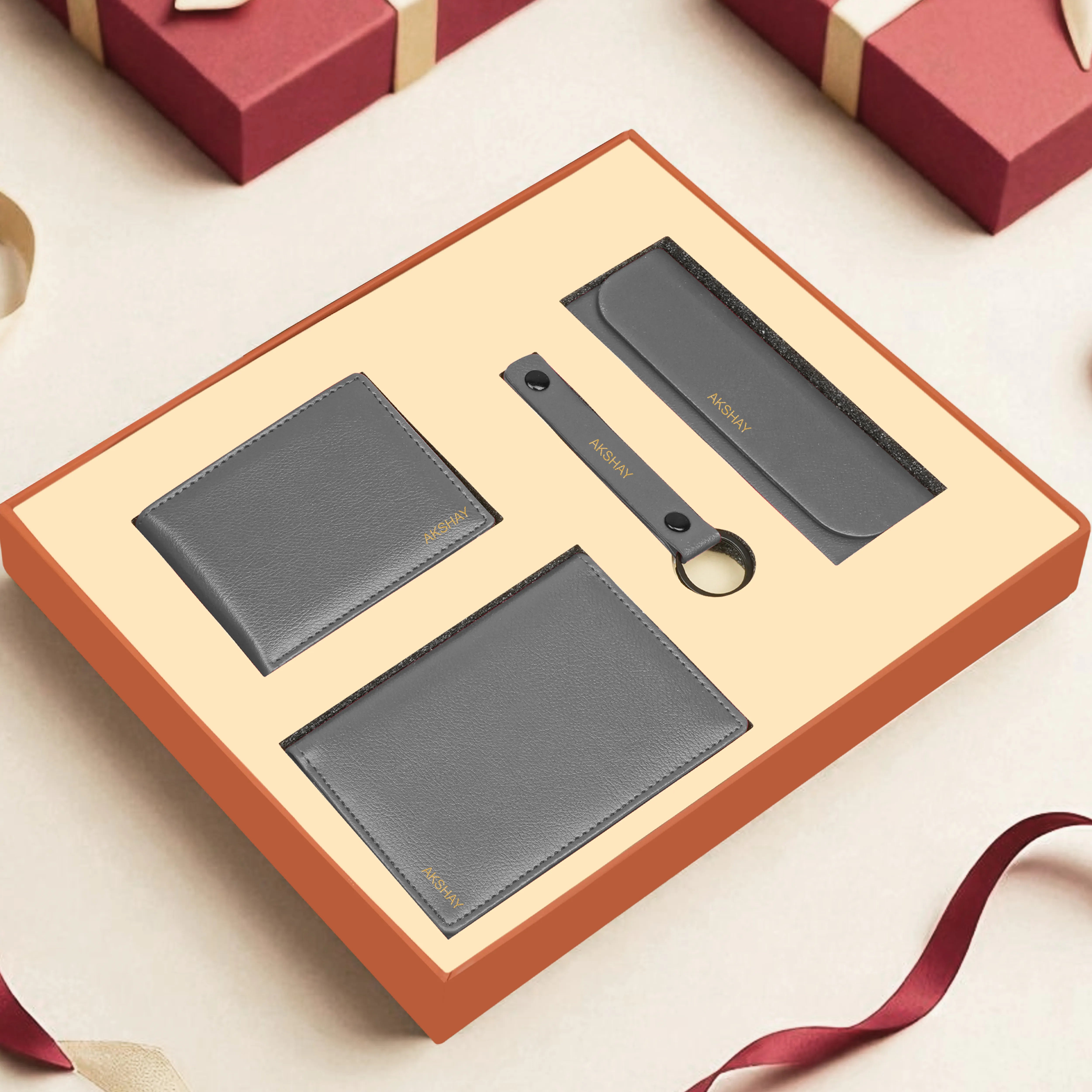 Wallet Keychain Eyewear Case & Passport Cover Gift Hamper