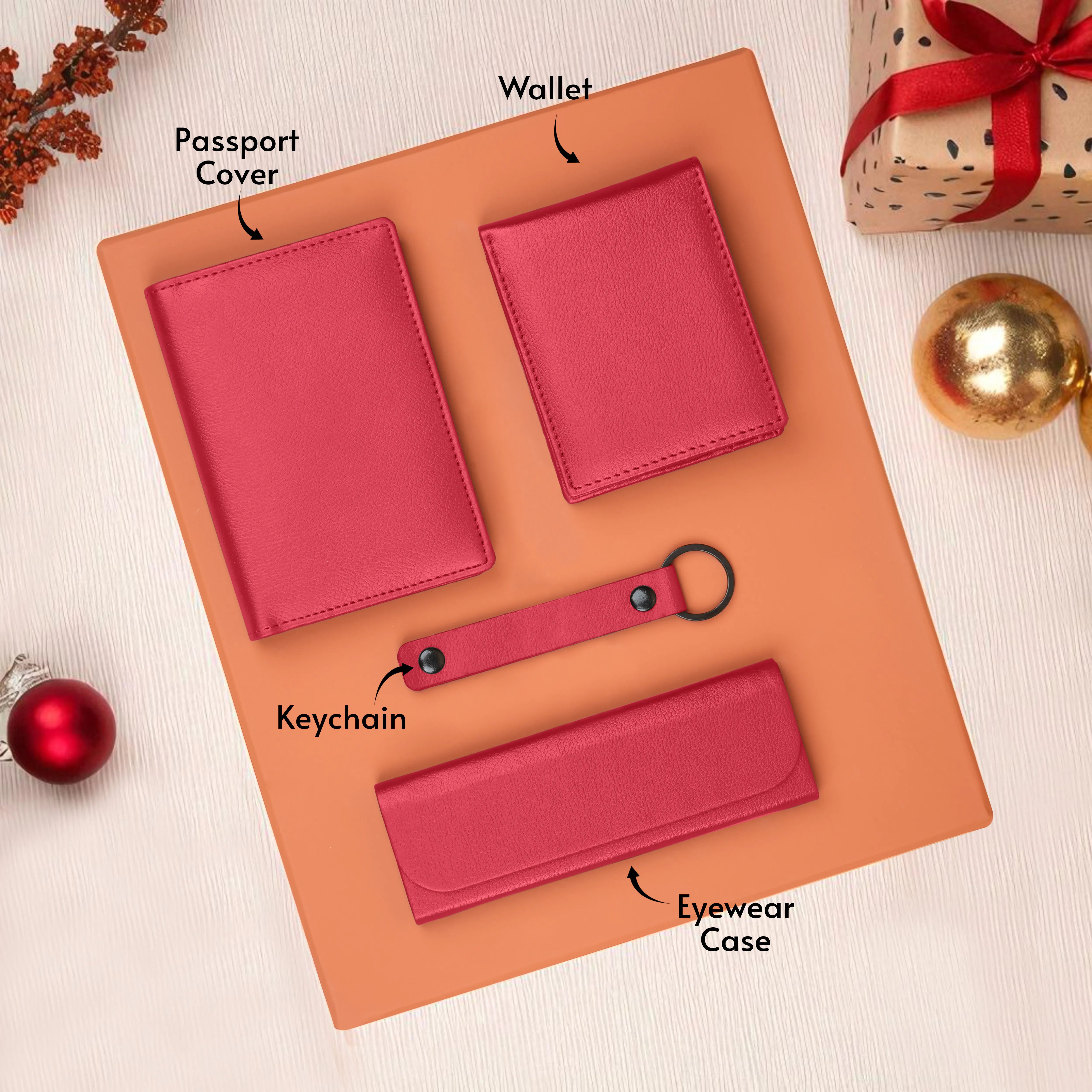 Wallet Keychain Eyewear Case & Passport Cover Gift Hamper