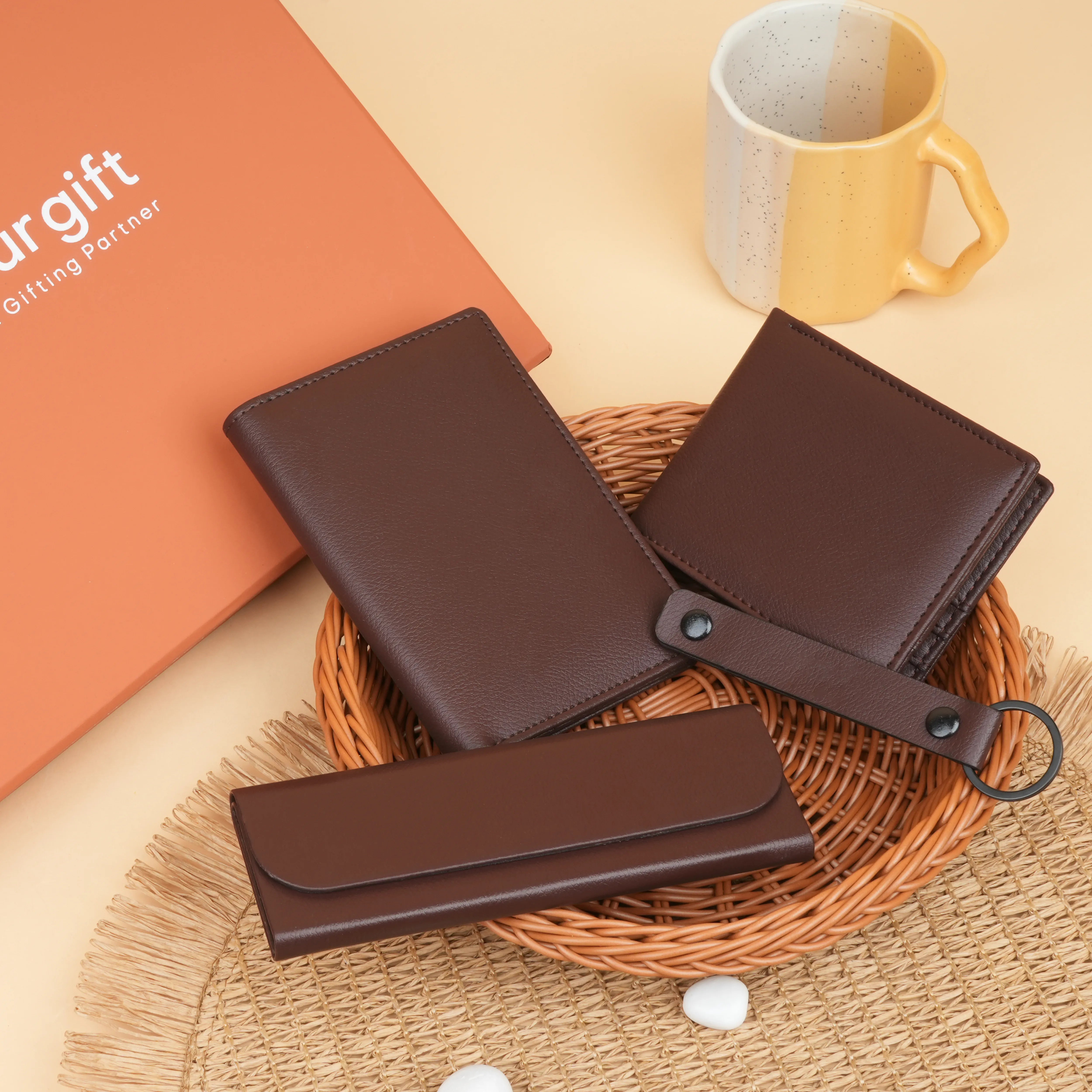 Wallet Keychain Eyewear Case & Passport Cover Gift Hamper