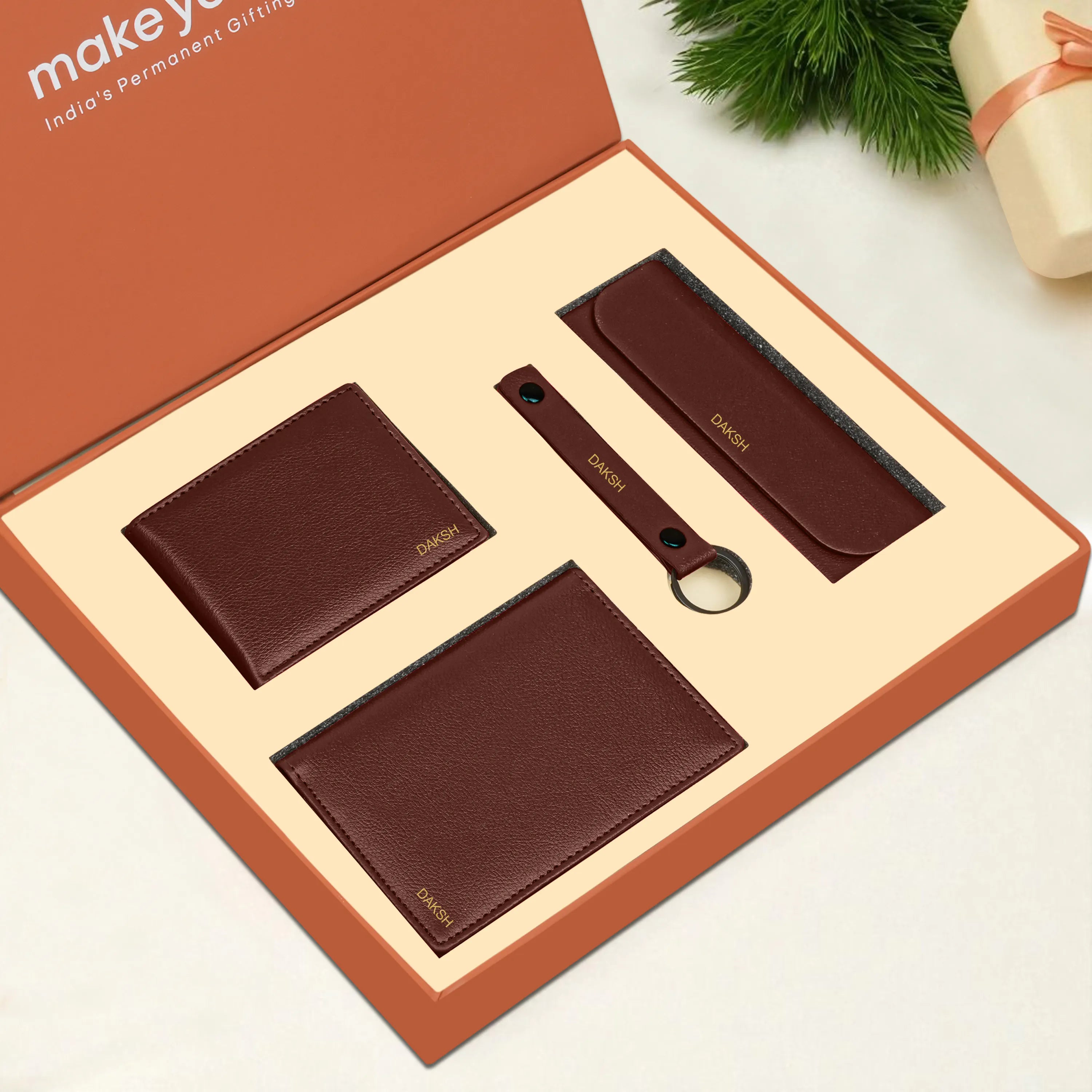 Wallet Keychain Eyewear Case & Passport Cover Gift Hamper
