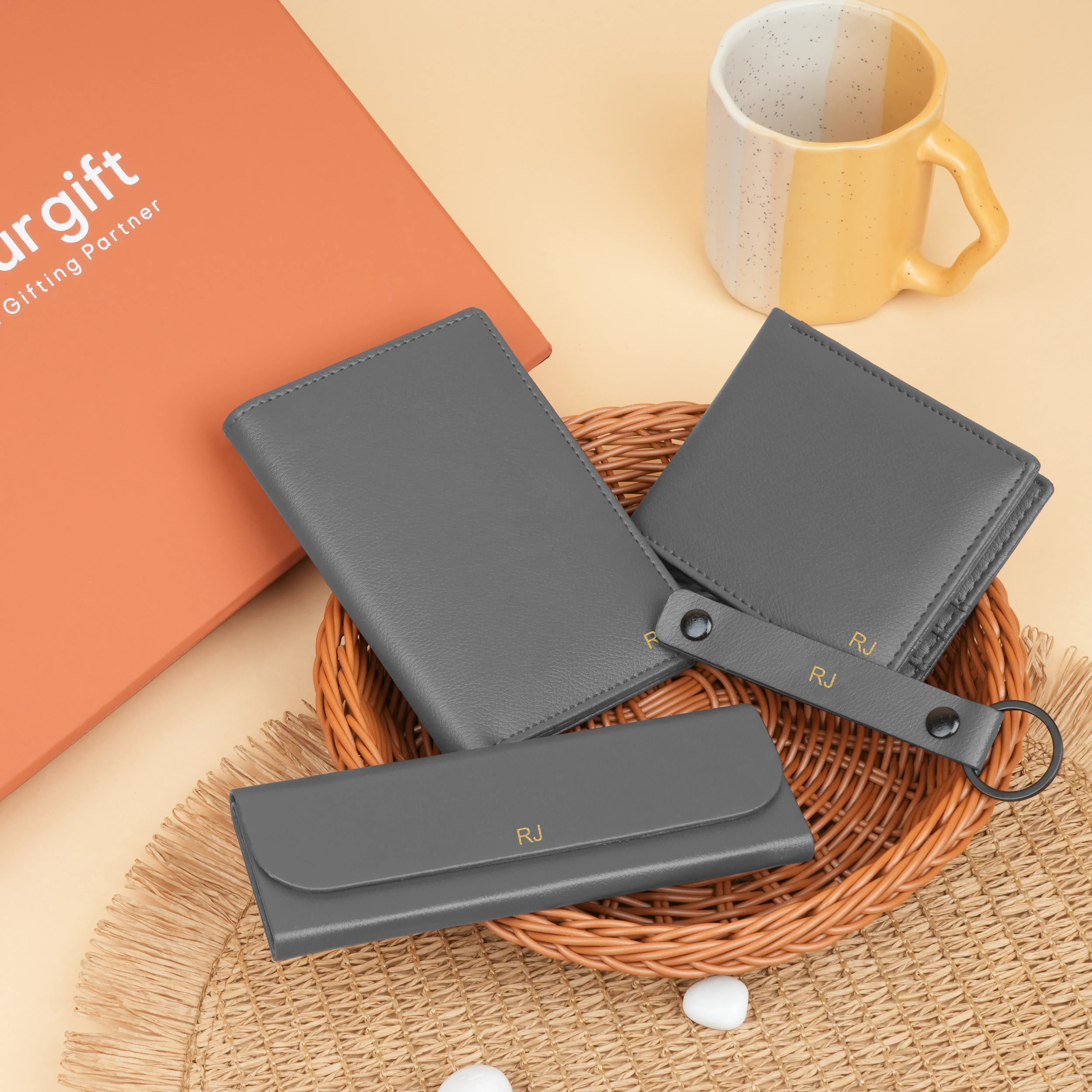 Wallet Keychain Eyewear Case & Passport Cover Gift Hamper