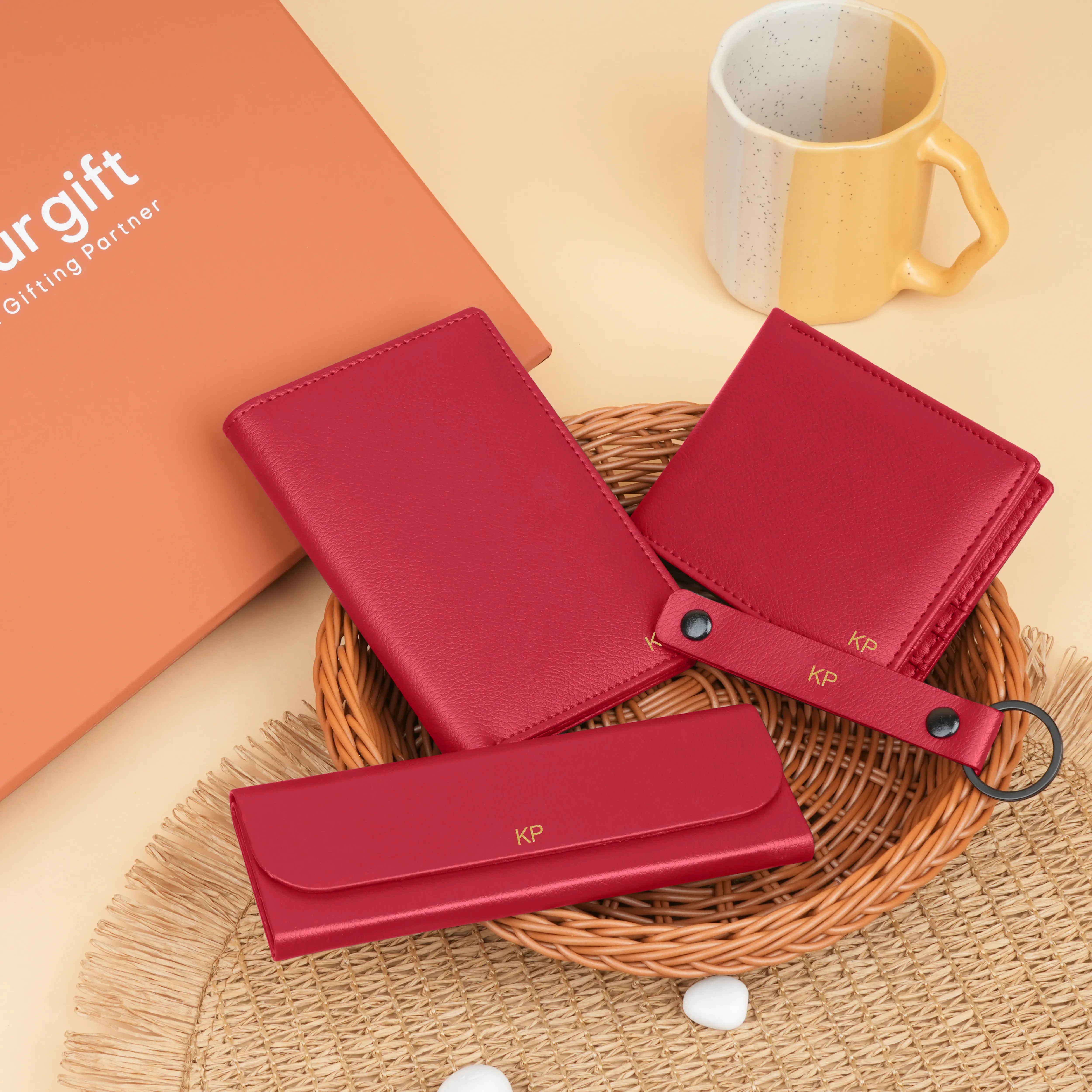 Wallet Keychain Eyewear Case & Passport Cover Gift Hamper
