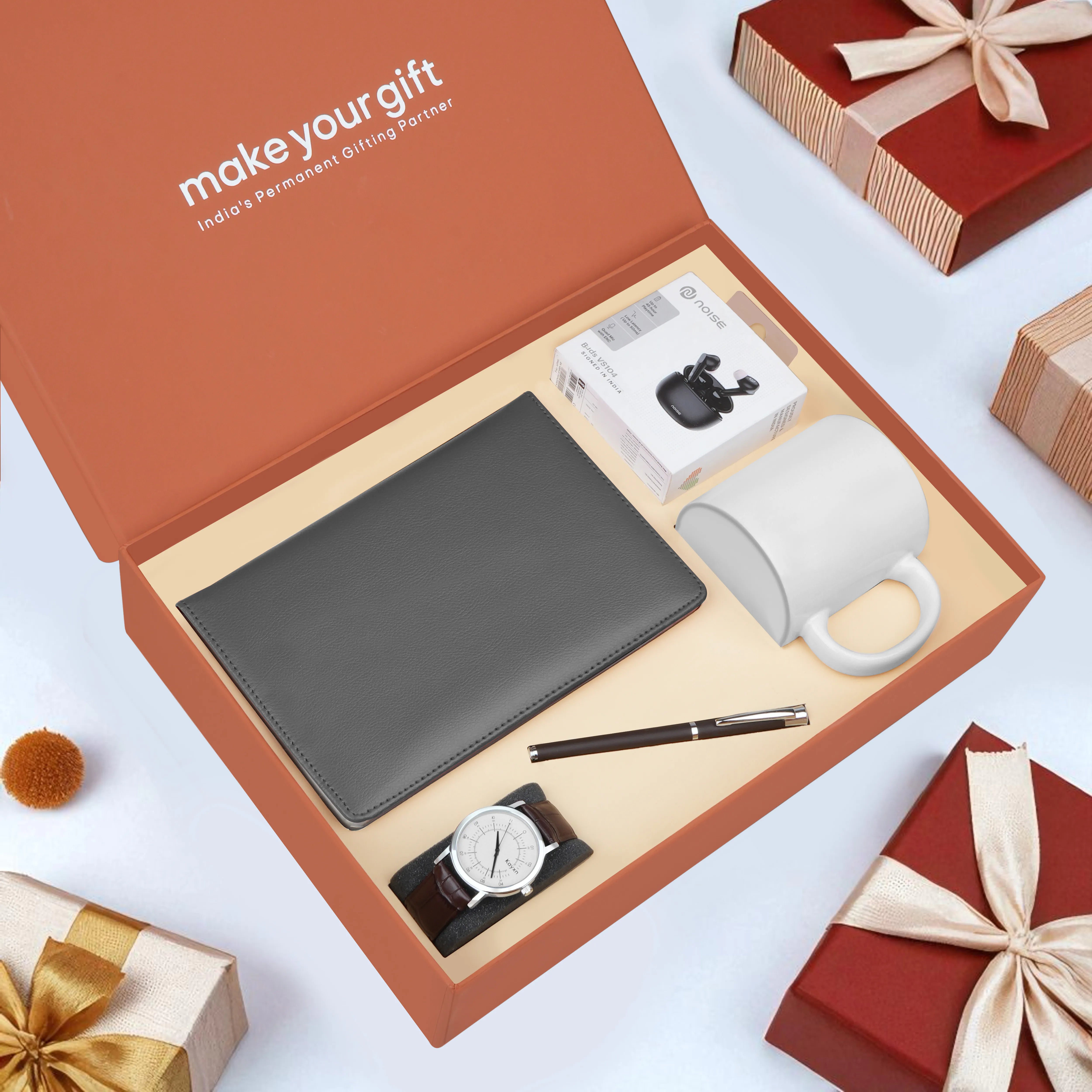 Diary Pen Earbuds Watch & Mug Gift Hamper
