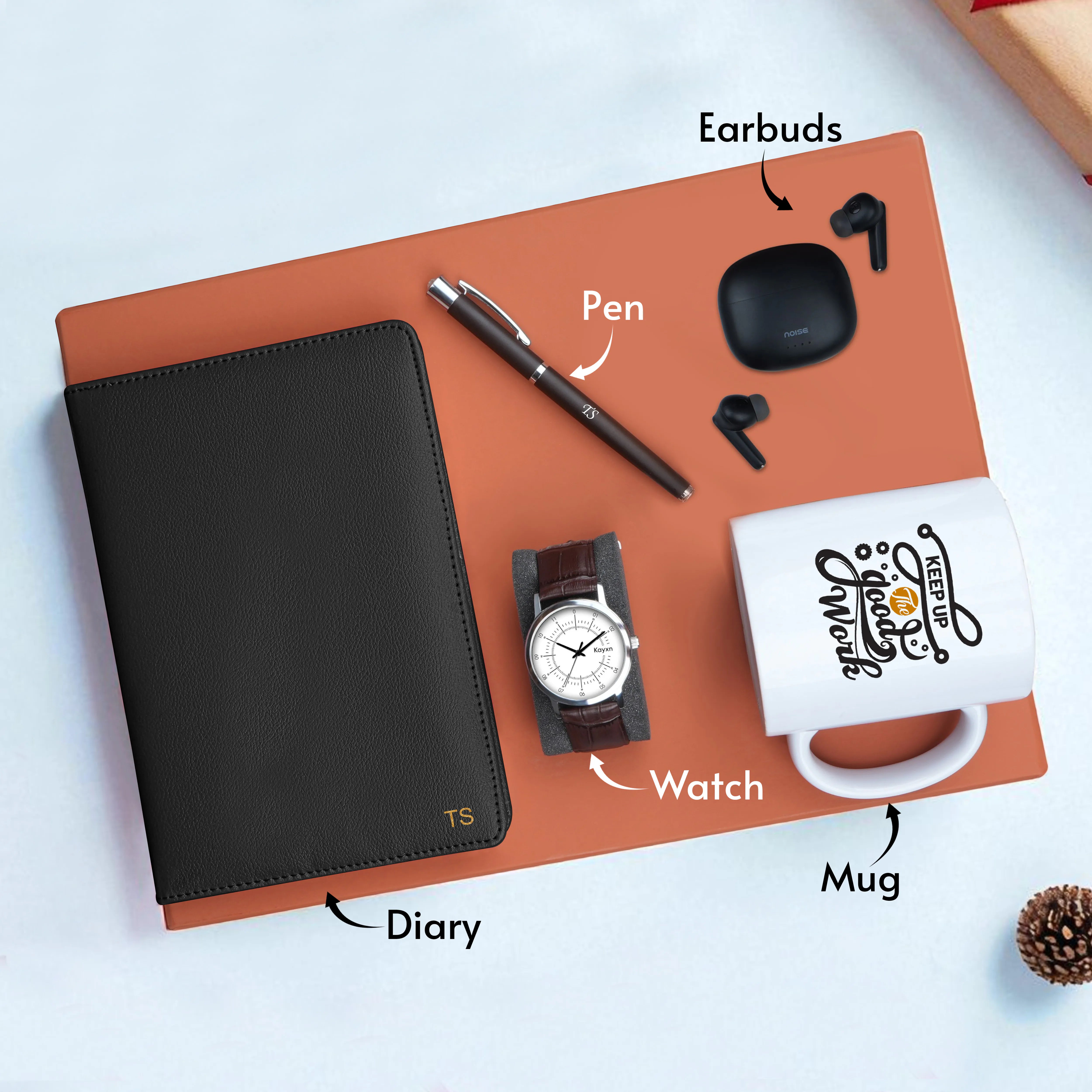 Diary Pen Earbuds Watch & Mug Gift Hamper