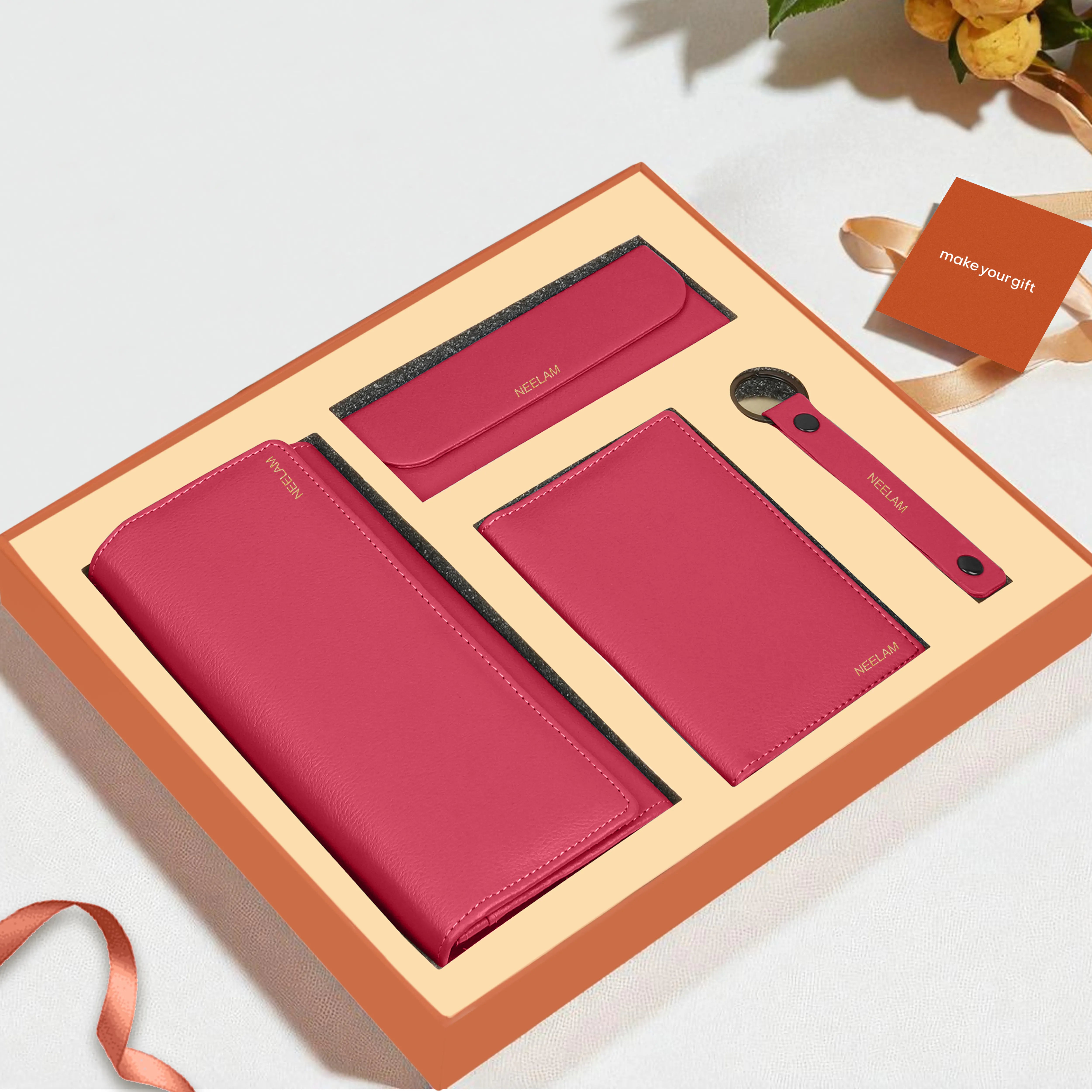 Clutch Passport Cover Keychain Eyewear Case Gift Hamper