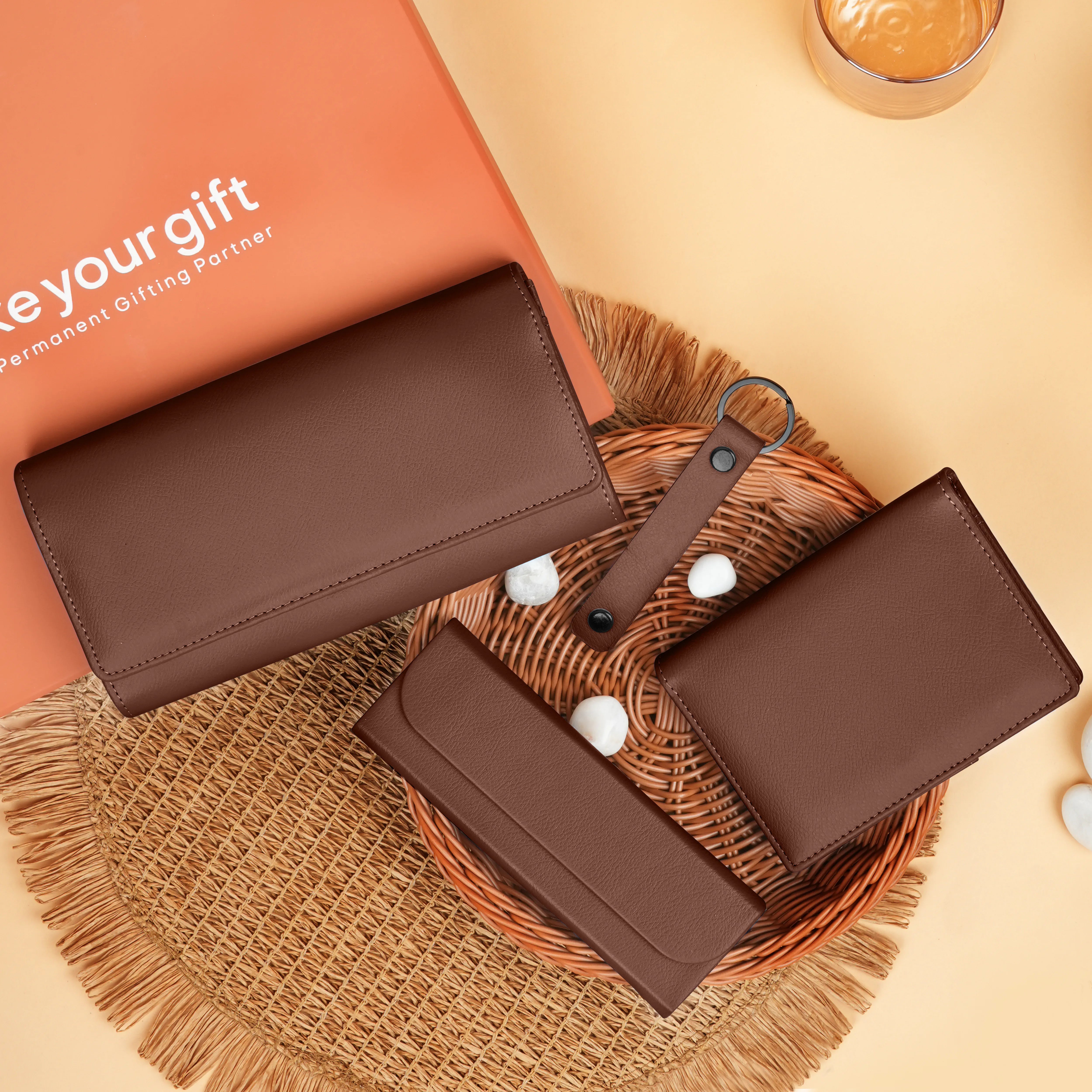 Clutch Passport Cover Keychain Eyewear Case Gift Hamper
