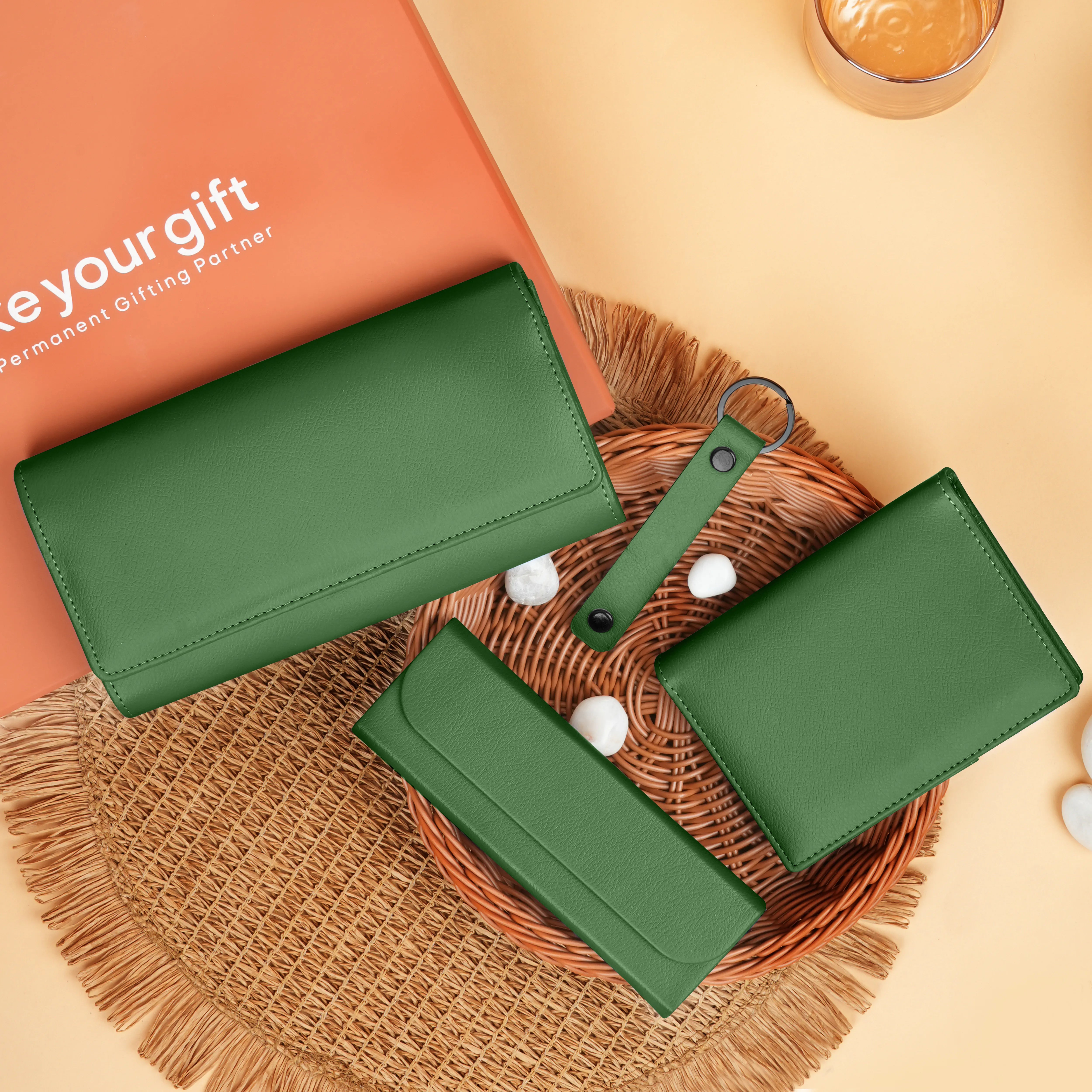 Clutch Passport Cover Keychain Eyewear Case Gift Hamper