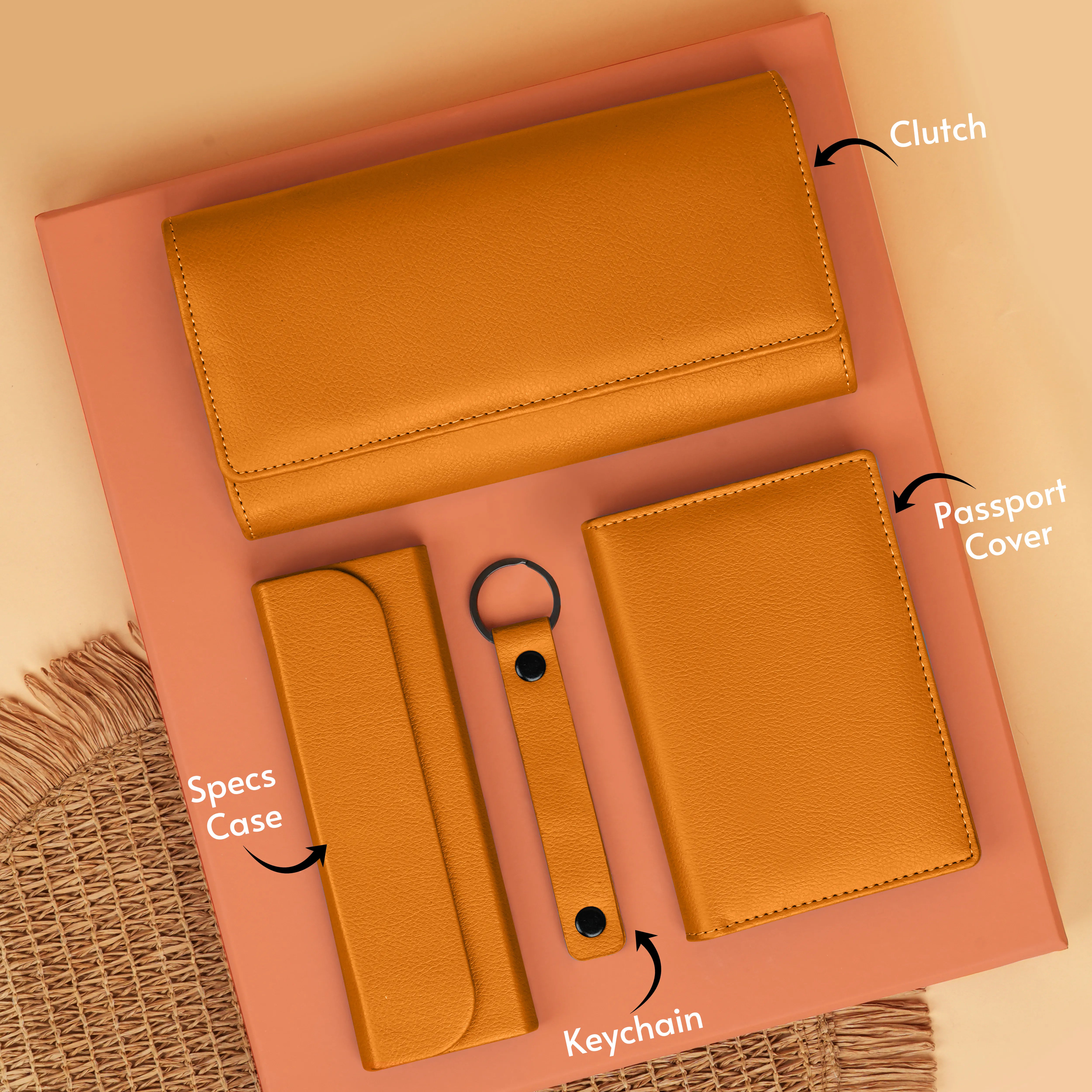 Clutch Passport Cover Keychain Eyewear Case Gift Hamper