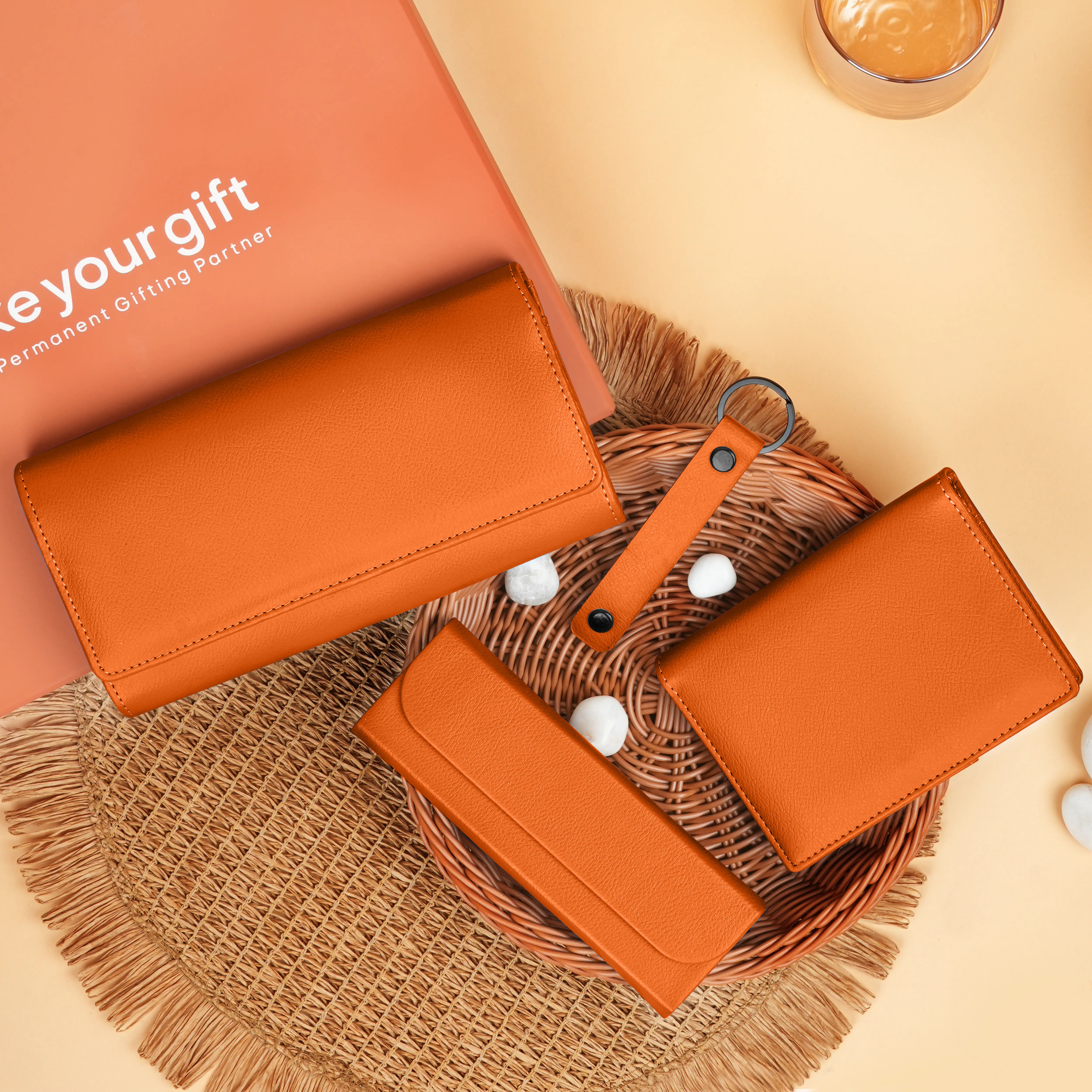 Clutch Passport Cover Keychain Eyewear Case Gift Hamper
