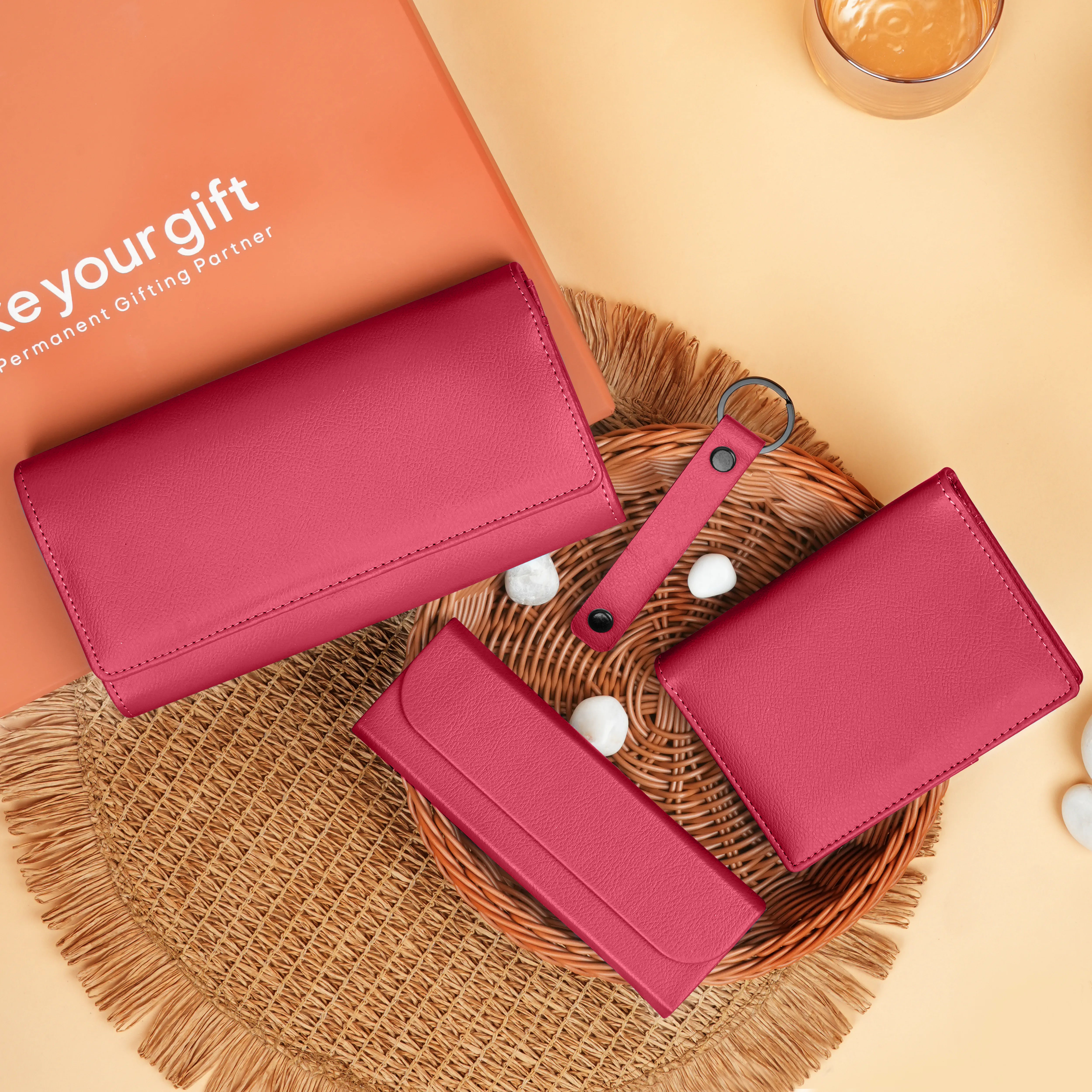 Clutch Passport Cover Keychain Eyewear Case Gift Hamper