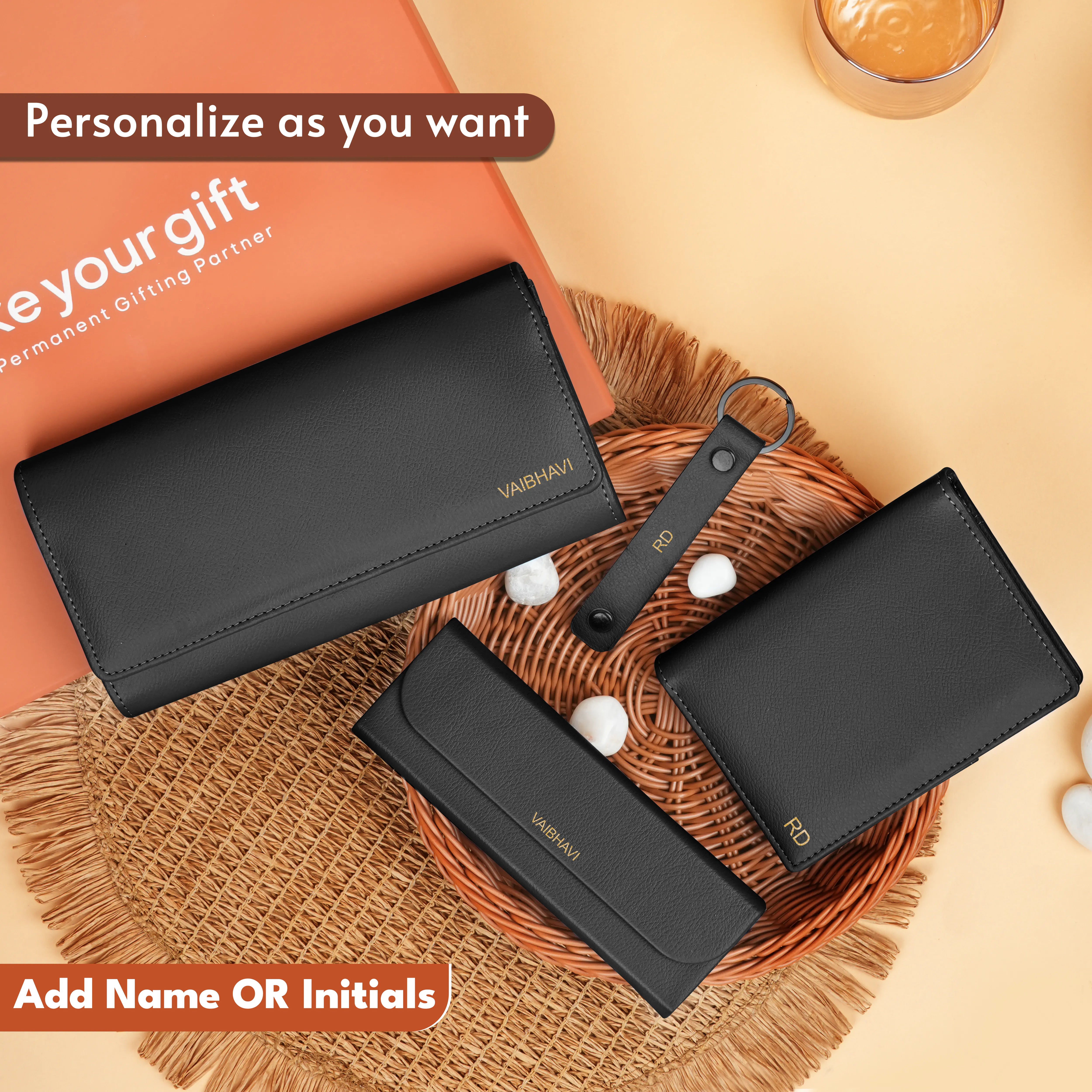 Clutch Passport Cover Keychain Eyewear Case Gift Hamper