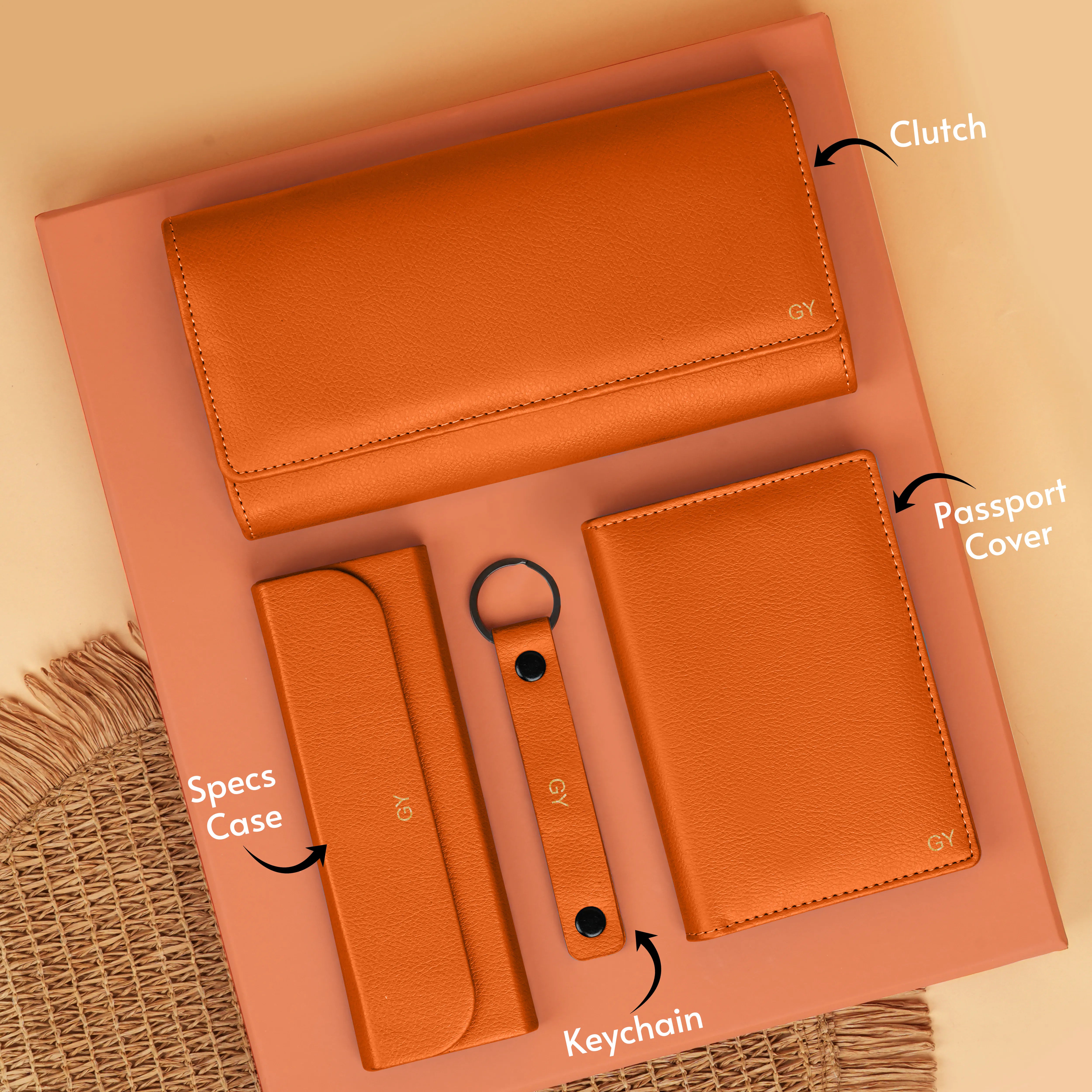 Clutch Passport Cover Keychain Eyewear Case Gift Hamper