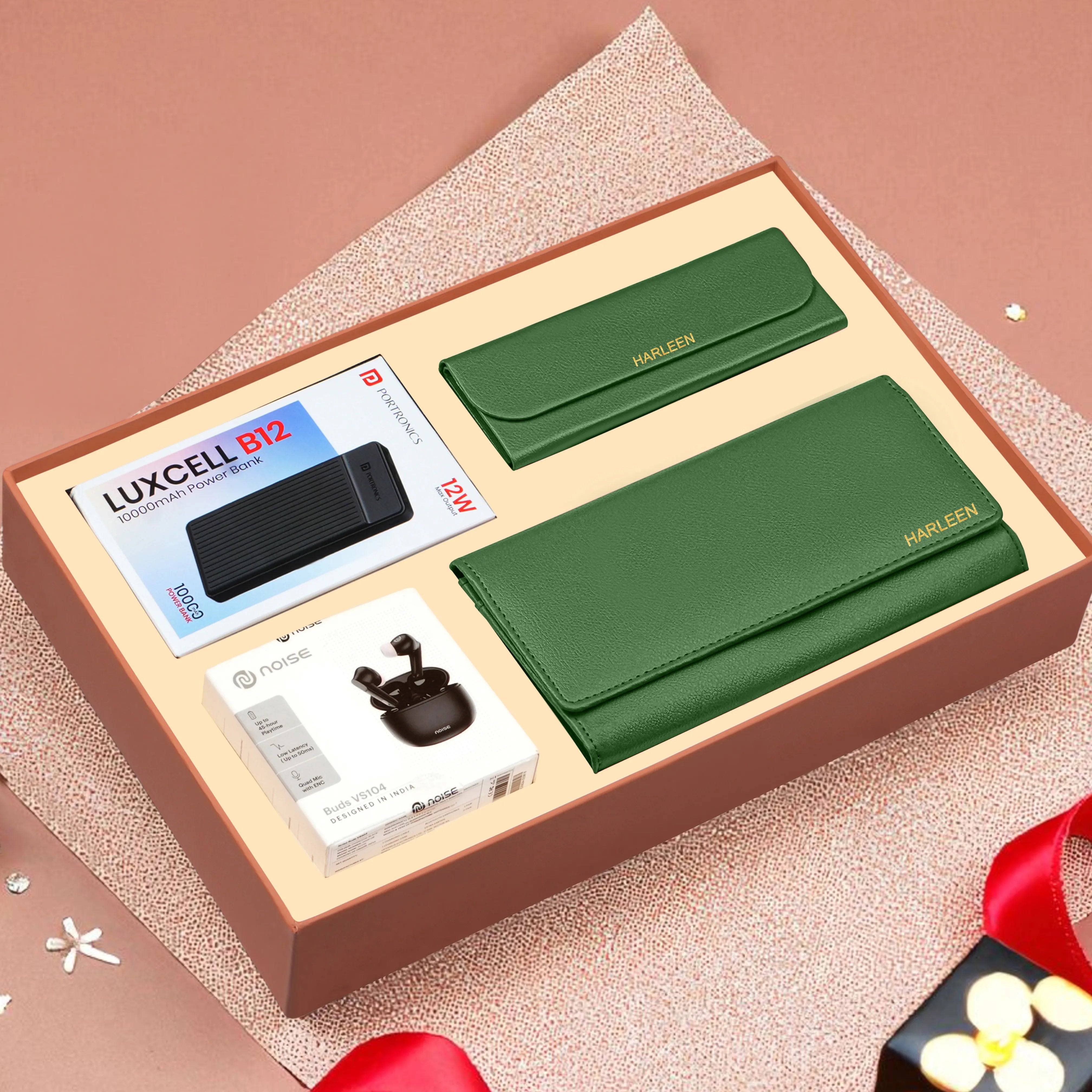 Clutch Power Bank Earbuds & Eyewear Case Gift Hamper