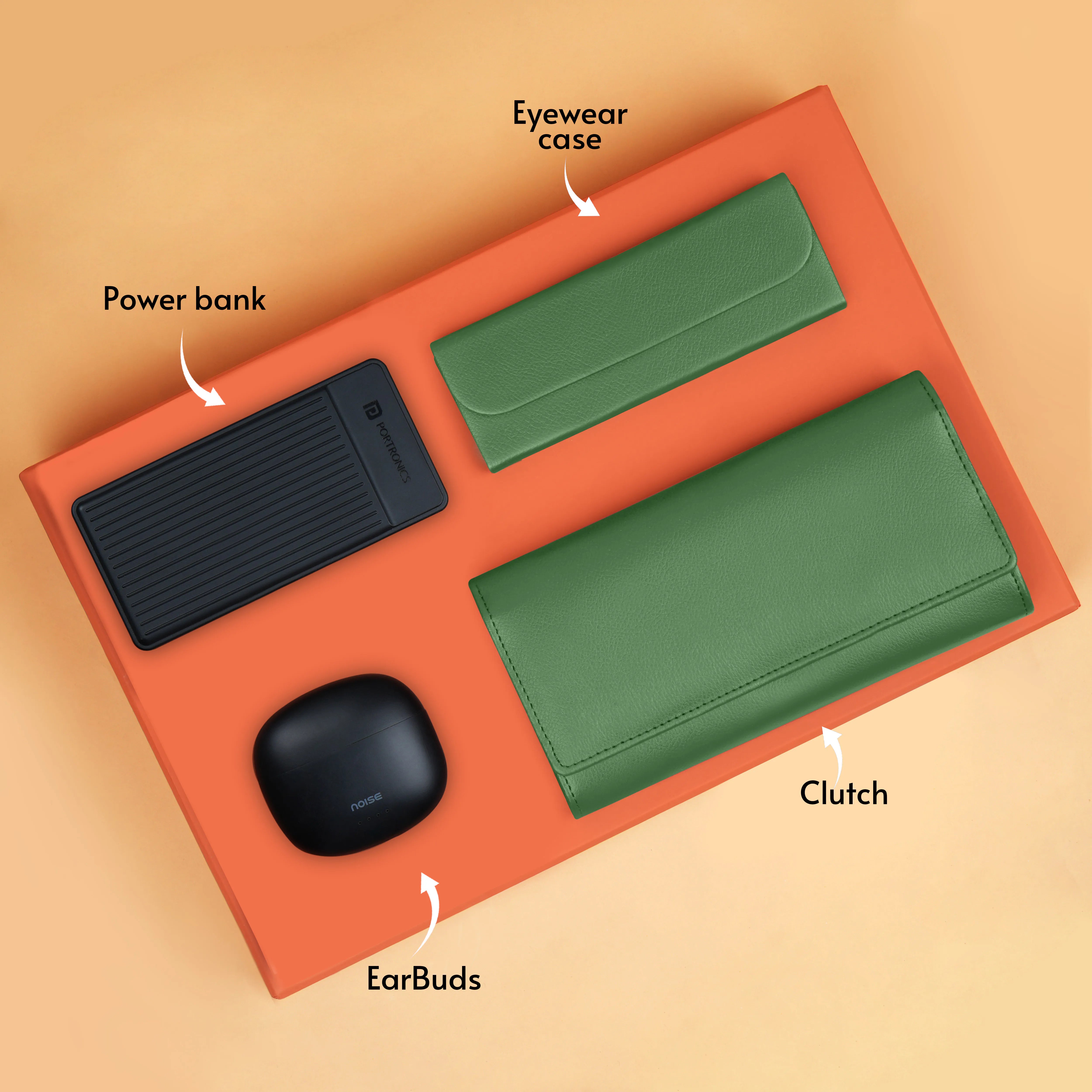 Clutch Power Bank Earbuds & Eyewear Case Gift Hamper