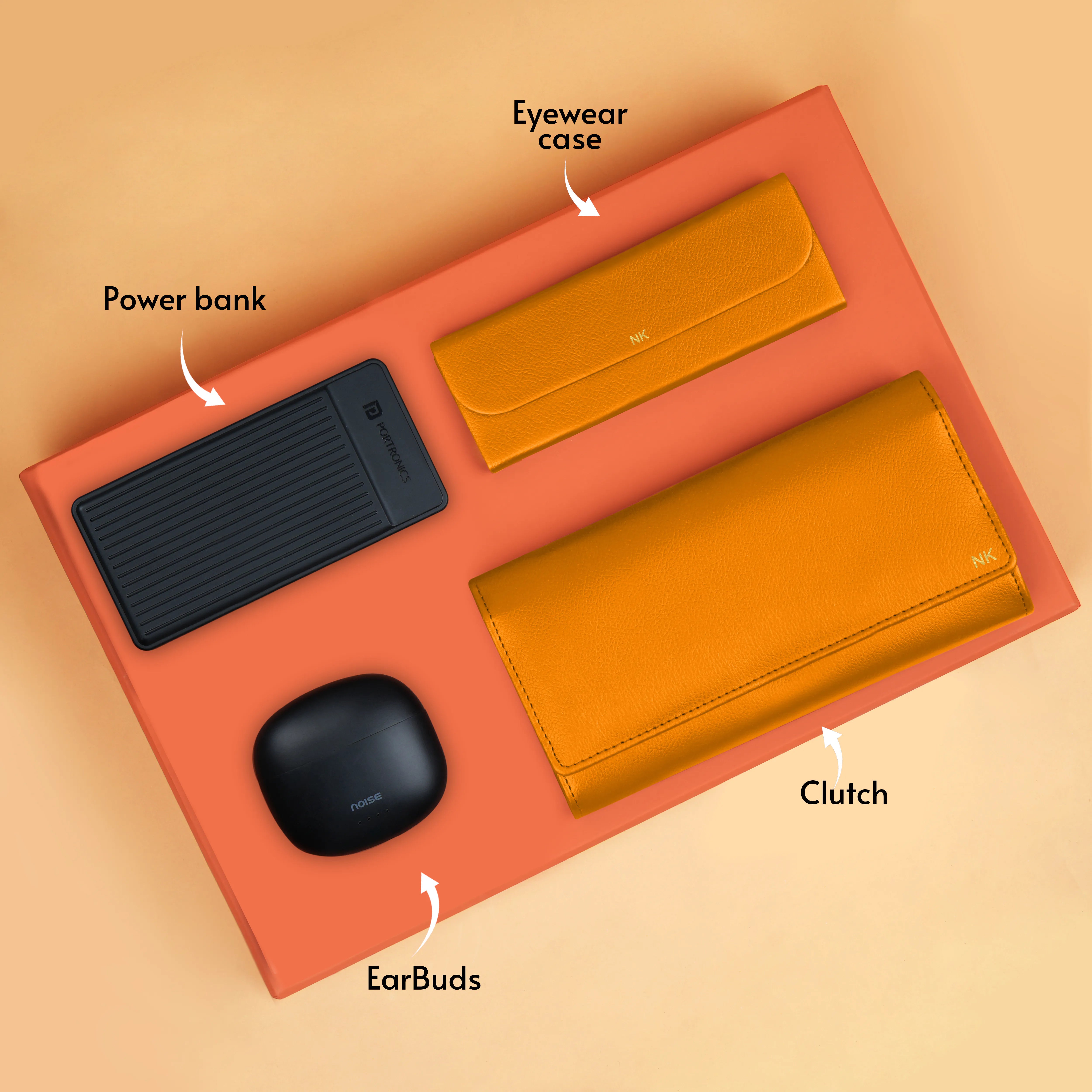 Clutch Power Bank Earbuds & Eyewear Case Gift Hamper